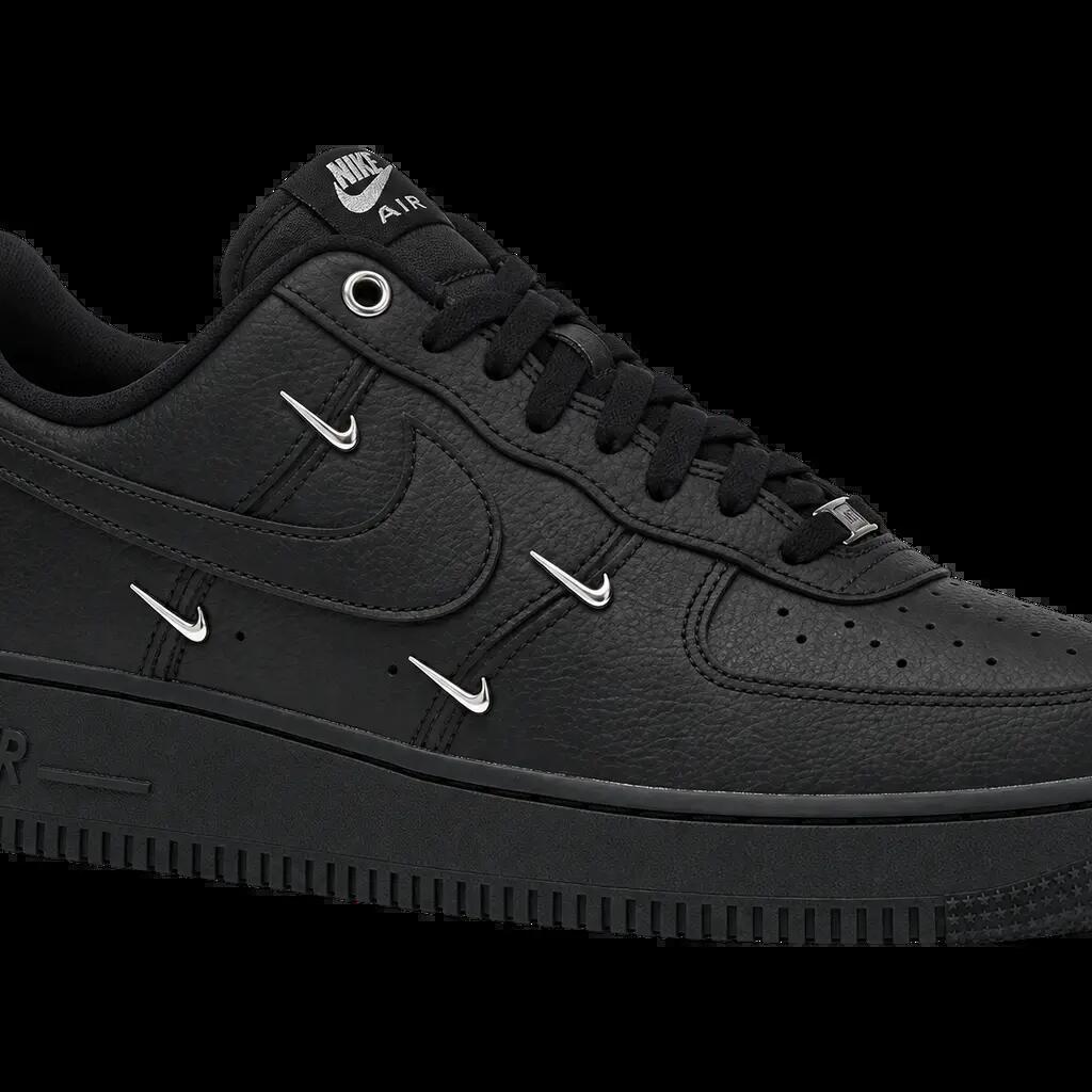 Dámske - tenisky - Nike Air Force 1 07 LX Mini Swoosh - čierna, strieborná