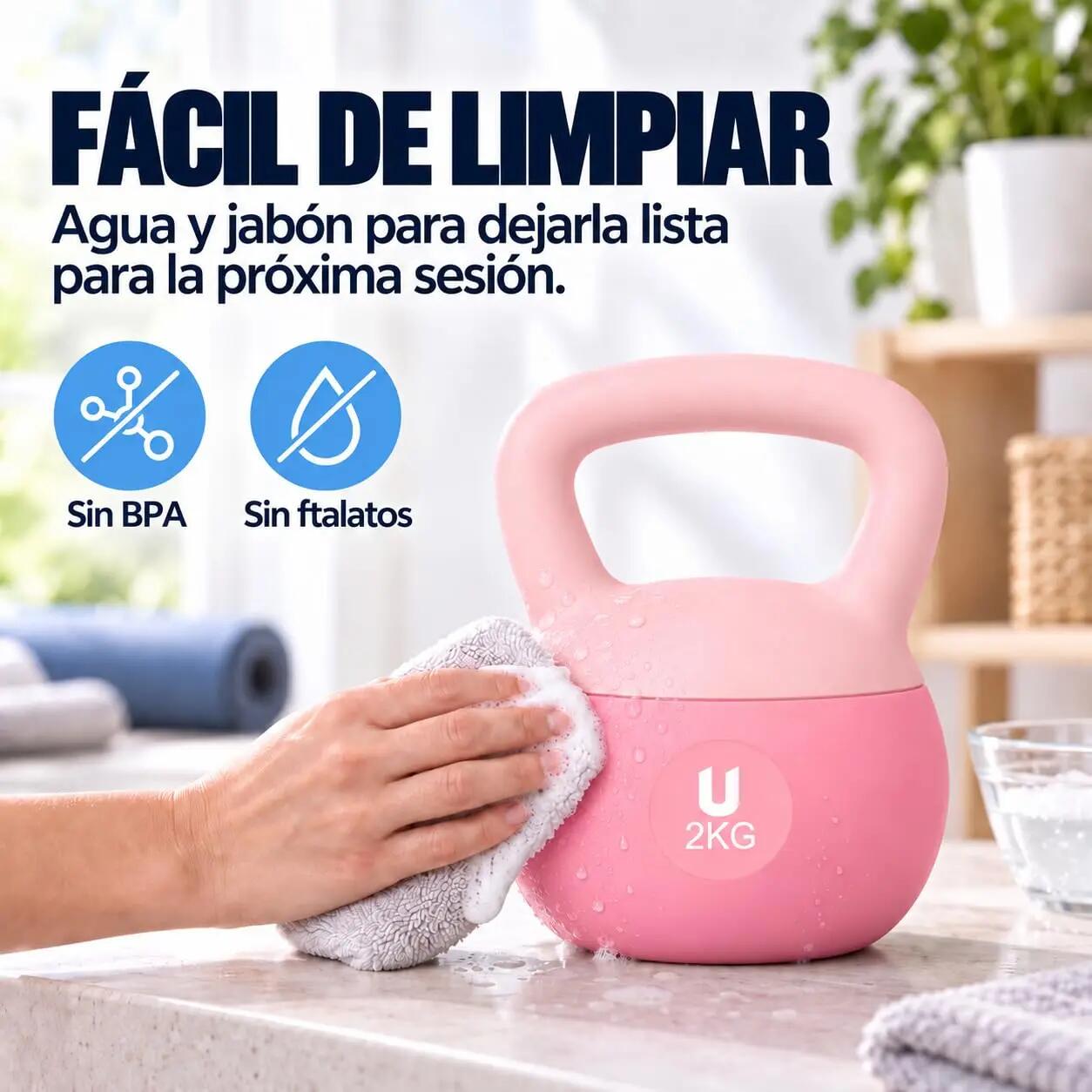 Unycos Nova Kettlebells 2 kgs Rosado claro 9/9