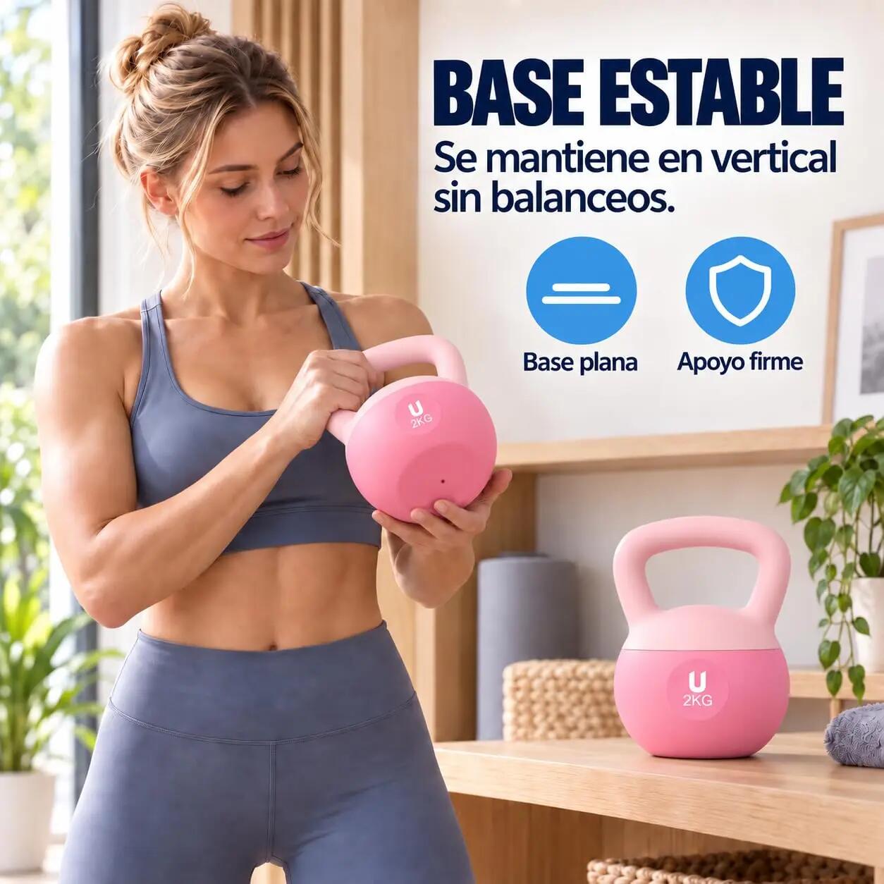 Unycos Nova Kettlebells 2 kgs Rosado claro 6/9