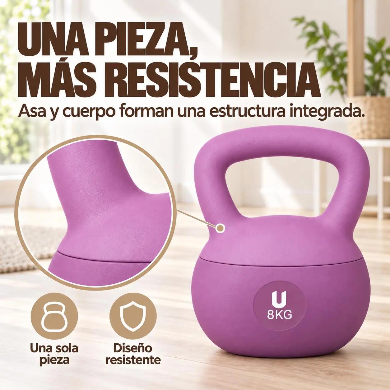 Unycos Nova Kettlebells 8 kgs Violeta 8/9