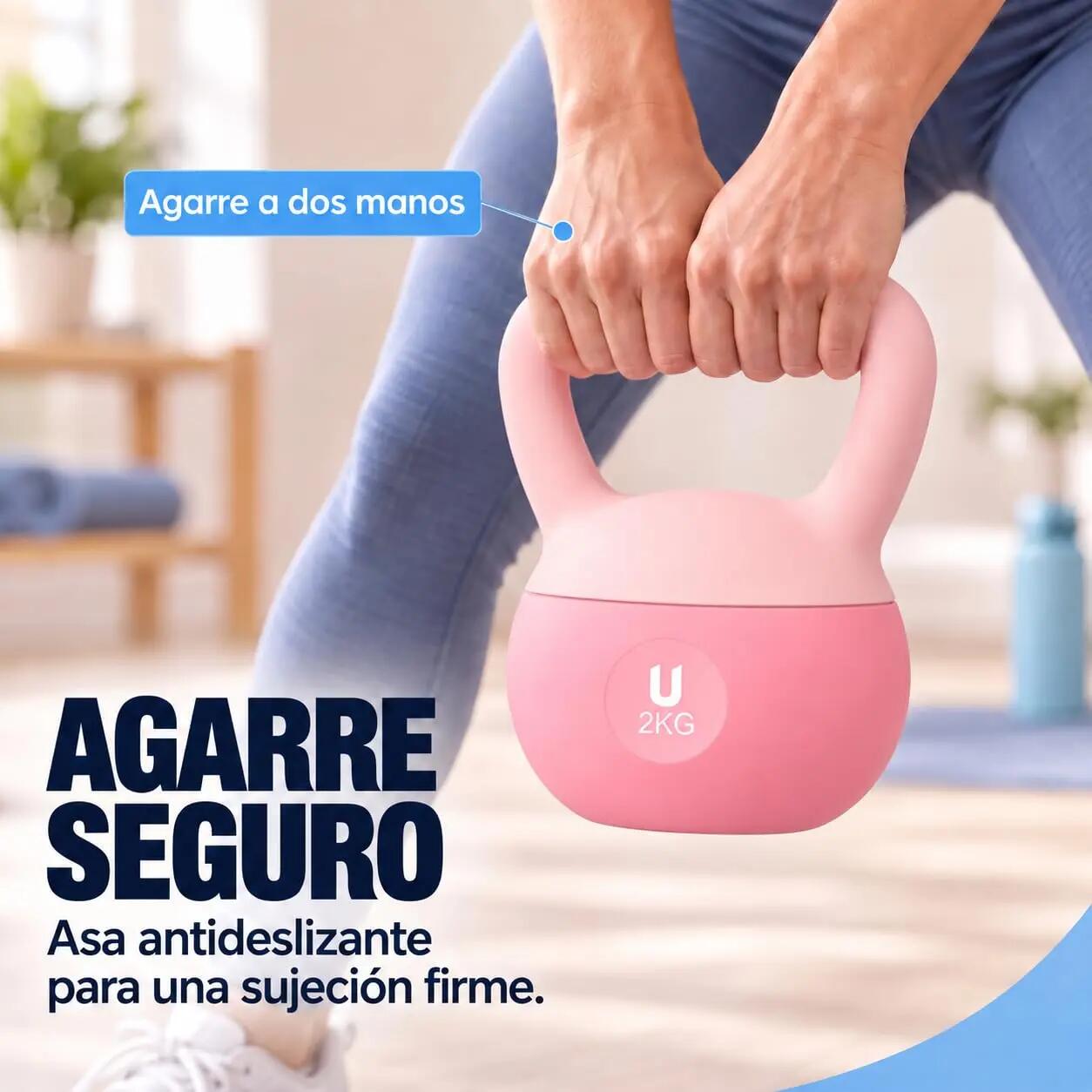 Unycos Nova Kettlebells 2 kgs Rosado claro 5/9