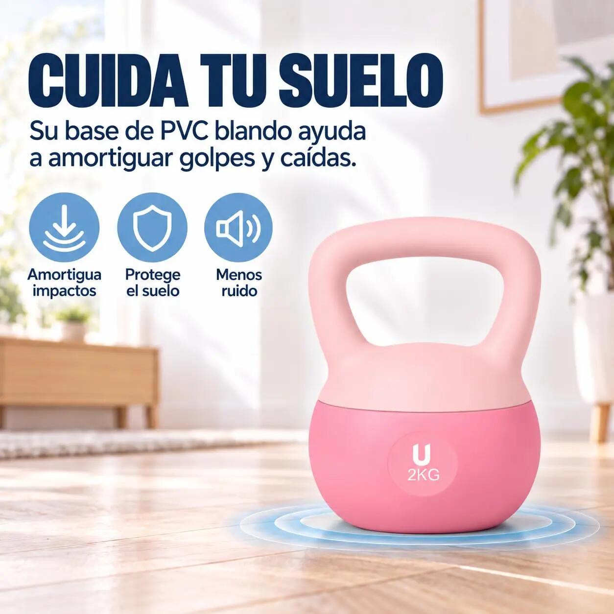 Unycos Nova Kettlebells 2 kgs Rosado claro 4/9
