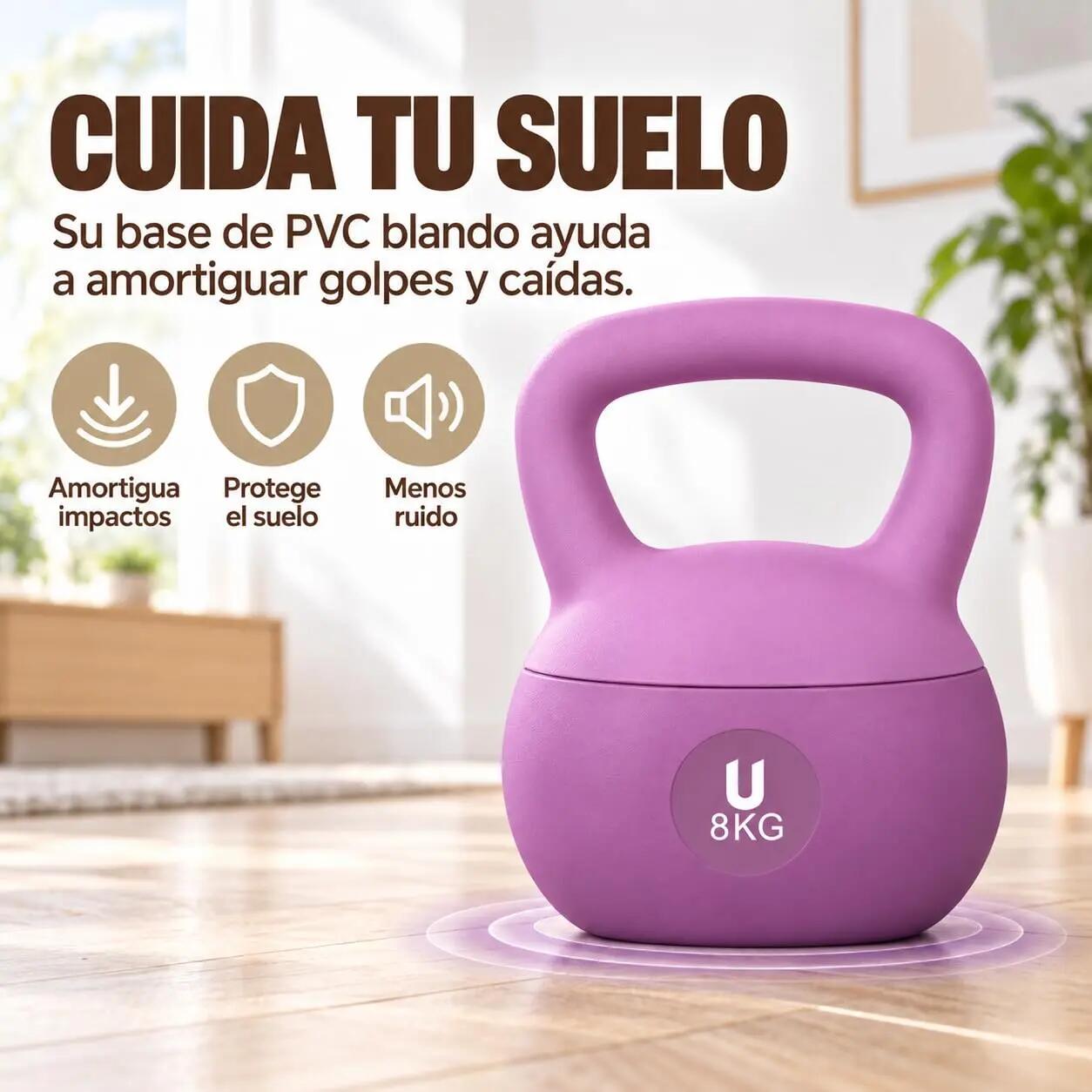 Unycos Nova Kettlebells 8 kgs Violeta 4/9