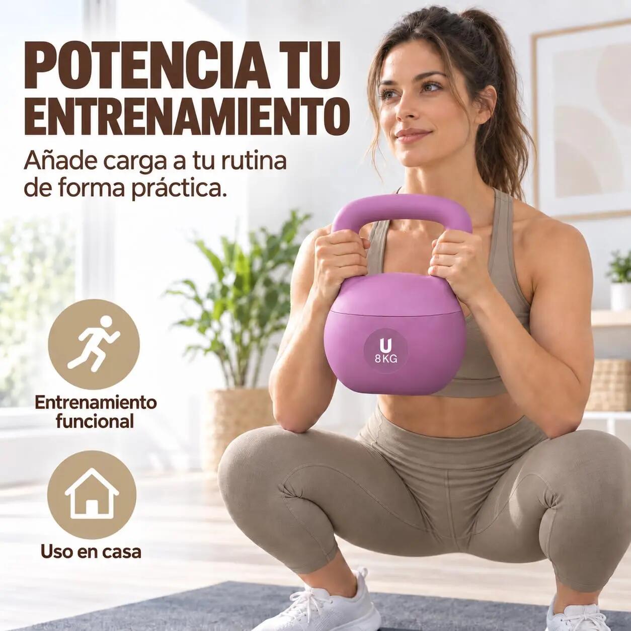Unycos Nova Kettlebells 8 kgs Violeta 3/9