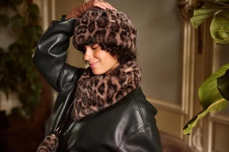 Cappello donna - pelliccia sintetica - Cherrybush - marrone 3/4