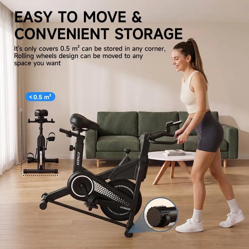 Bicicleta de exercício DC001A com resistência magnética volante 3kg carga 120kg 5/6