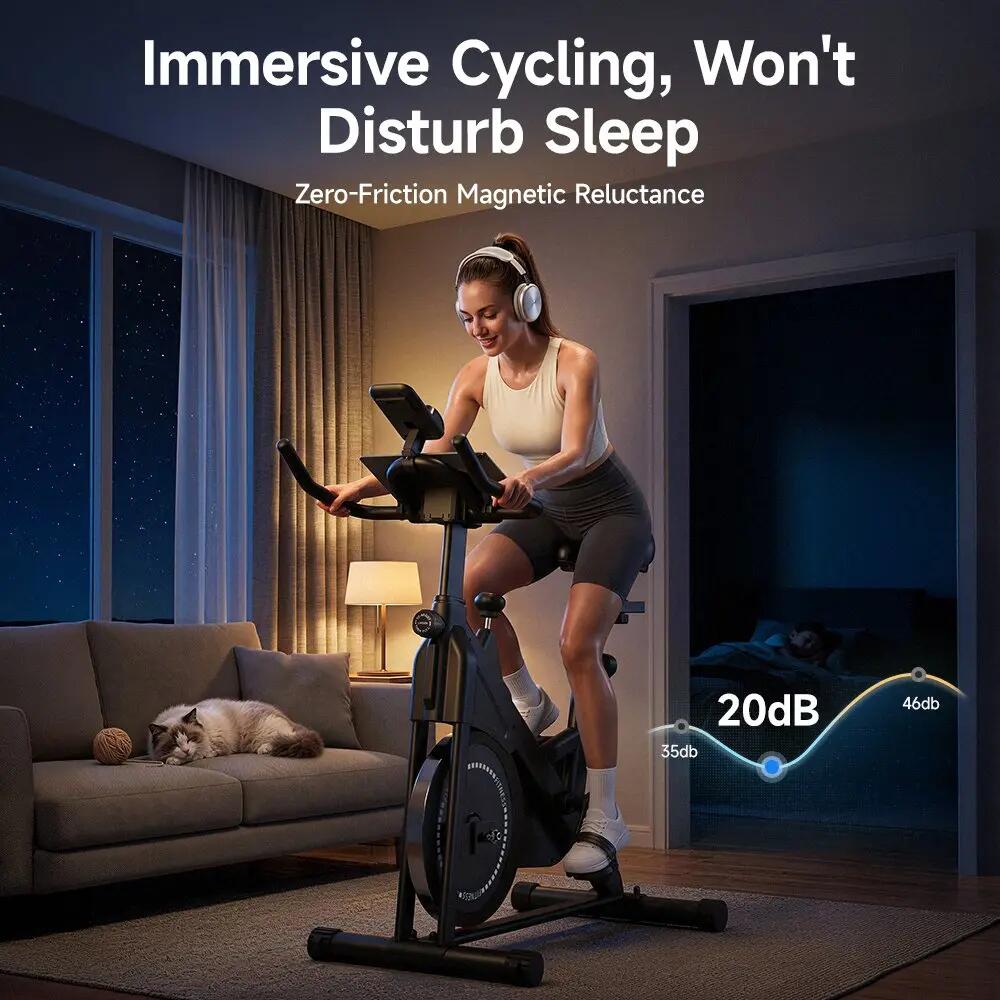 Bicicleta de exercício DC001A com resistência magnética volante 3kg carga 120kg 4/6