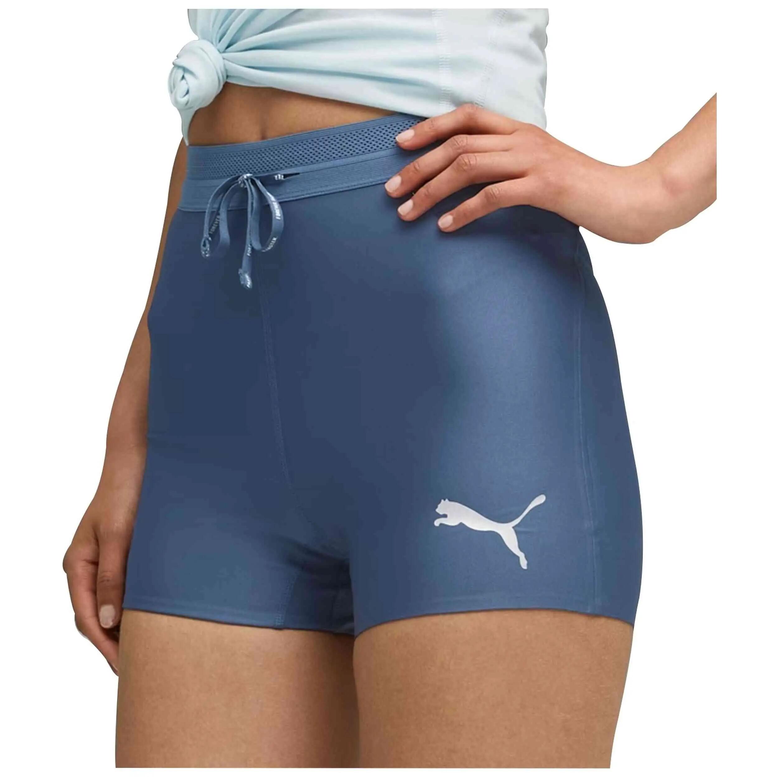 Calças de lycra Puma modelo Raceday Ultraform 3 Short para mulheres 3/4