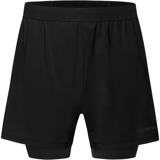 Short - Sport - Homme - 2-en-1, poches, réfléchissant - Concurve 5 - Noir