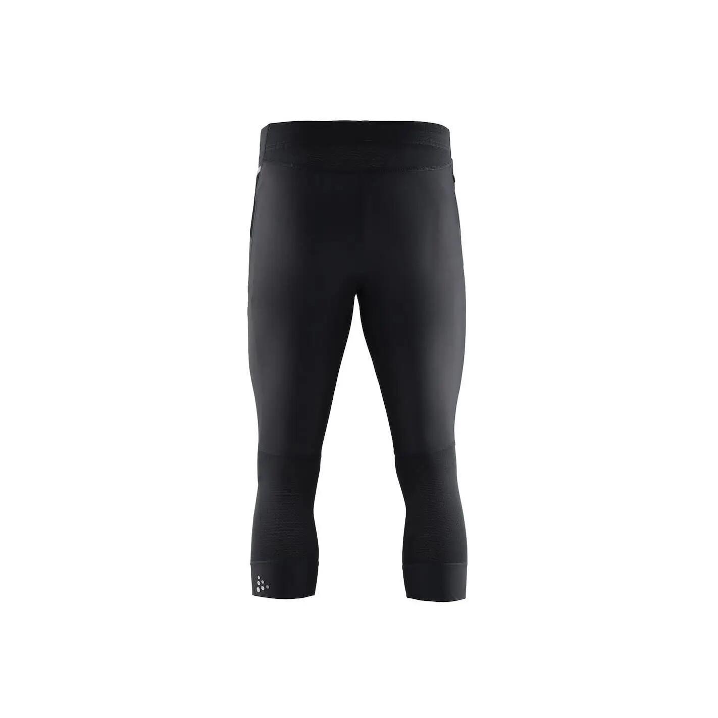 Herren - Sportleggings - 3/4-Länge, Stretch, flache Nähte - Grit Capri - Schwarz 1/3