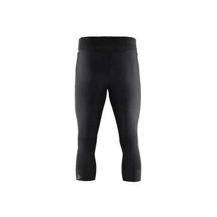 Herren - Sportleggings - 3/4-Länge, Stretch, flache Nähte - Grit Capri - Schwarz