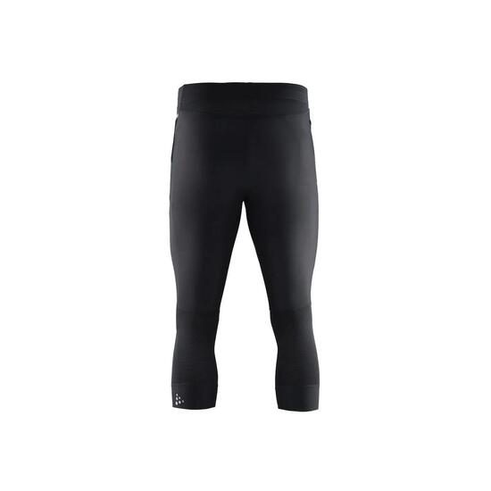 Herren - Sportleggings - 3/4-Länge, Stretch, flache Nähte - Grit Capri - Schwarz