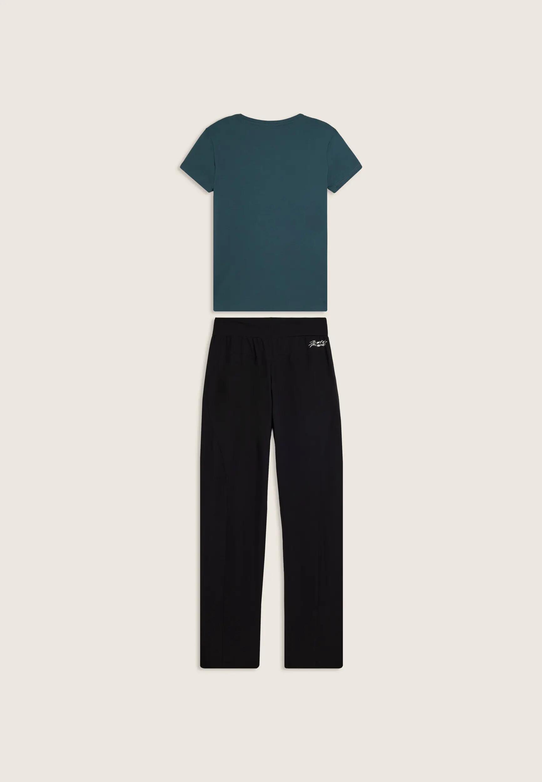 Completo T-shirt Comfort e Pantalone Gamba Dritta 2/3