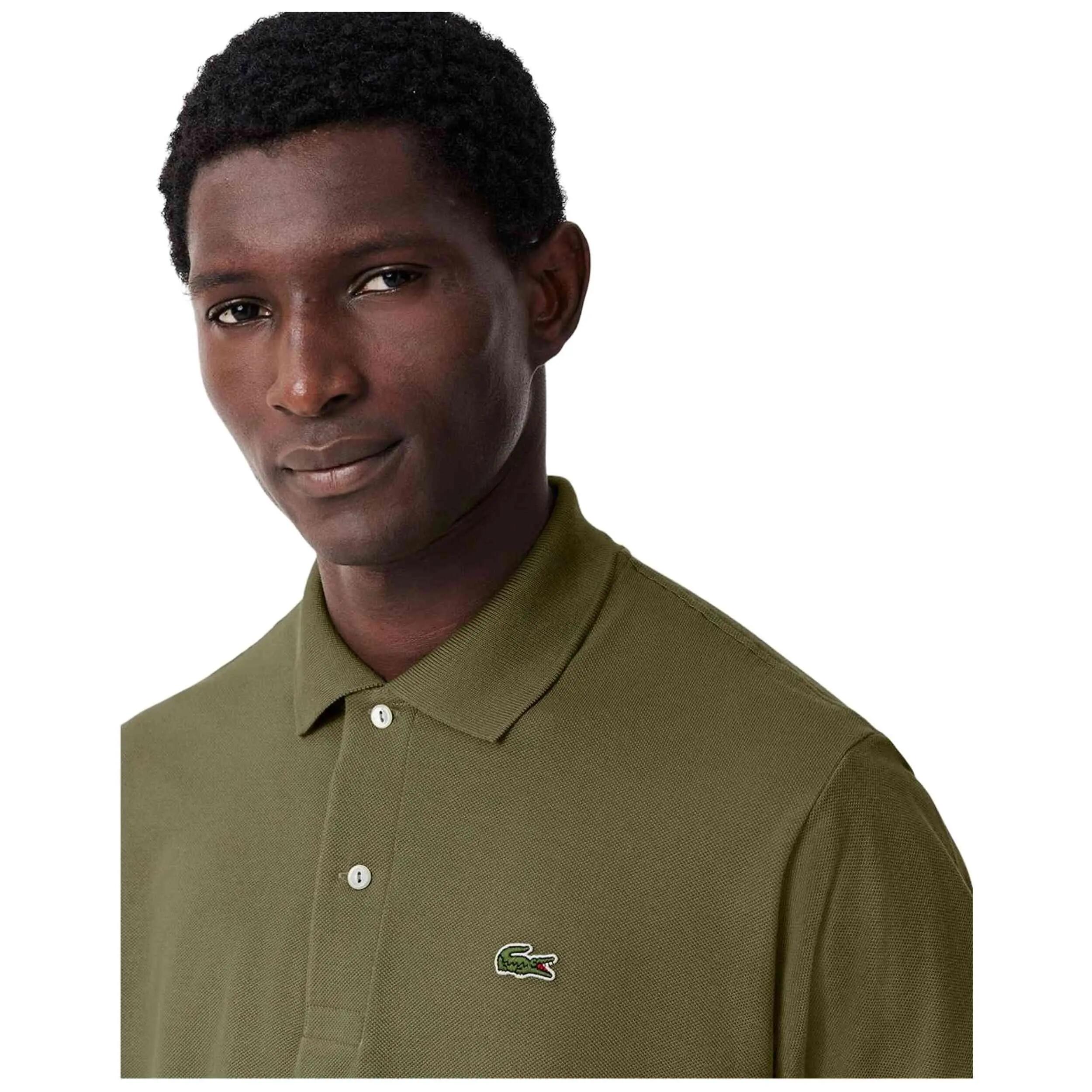 Korte mouw poloshirt Lacoste model L.12.12 "Caqui" voor mannen 5/5
