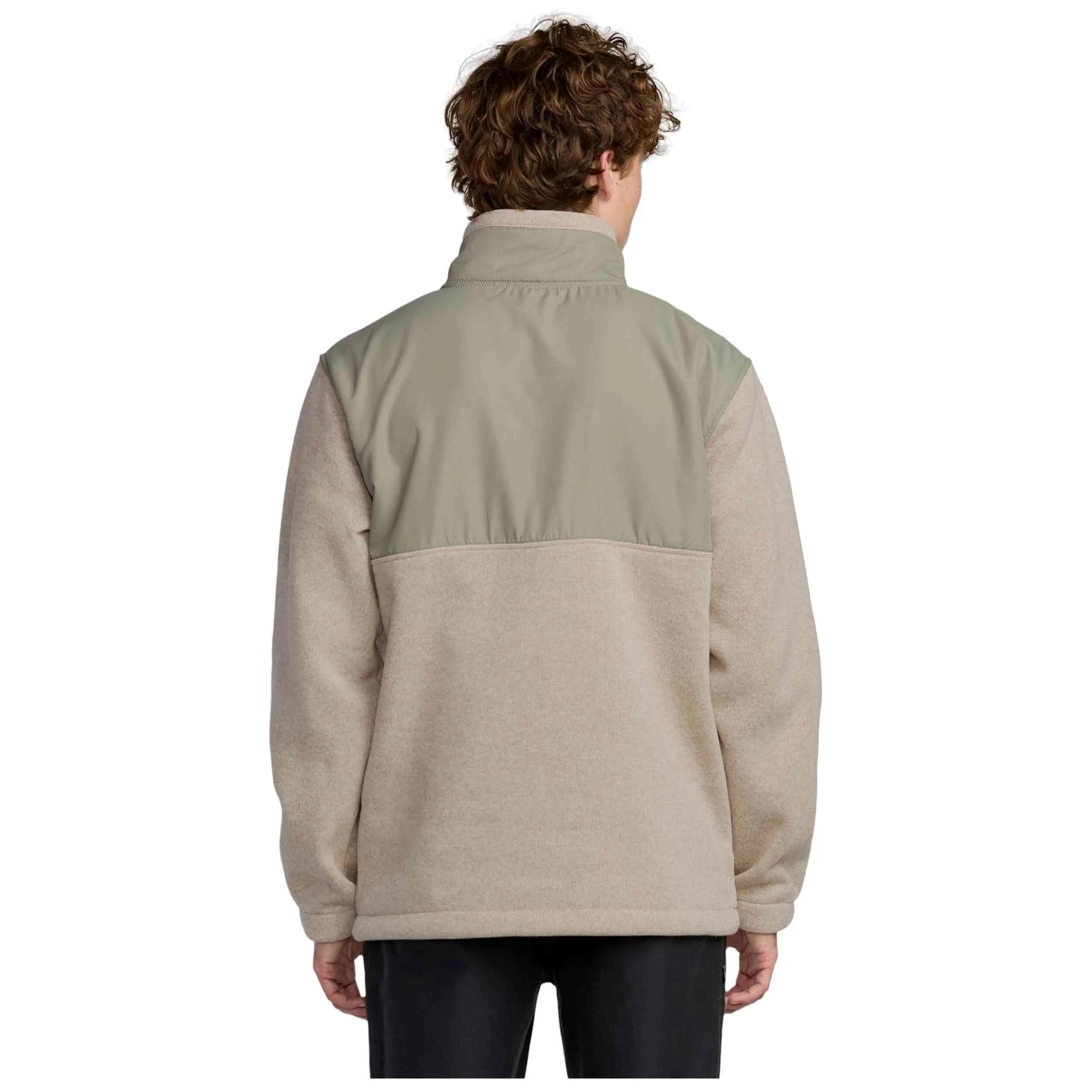 Fleece Billabong model Boundary Blocked Mockneck "Sand" voor mannen 5/5