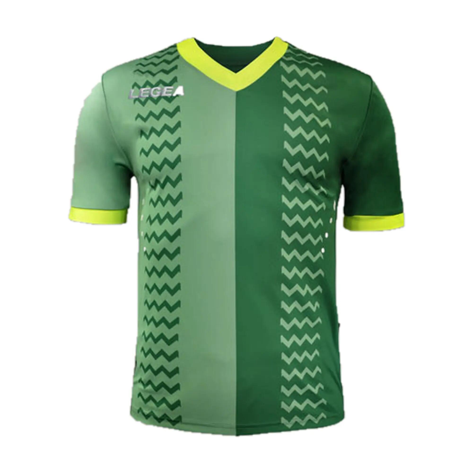 5-Pack Football Shirts CRACOVIA GOLD Short Sleeve Green-Neon Yellow - Size M 2/3