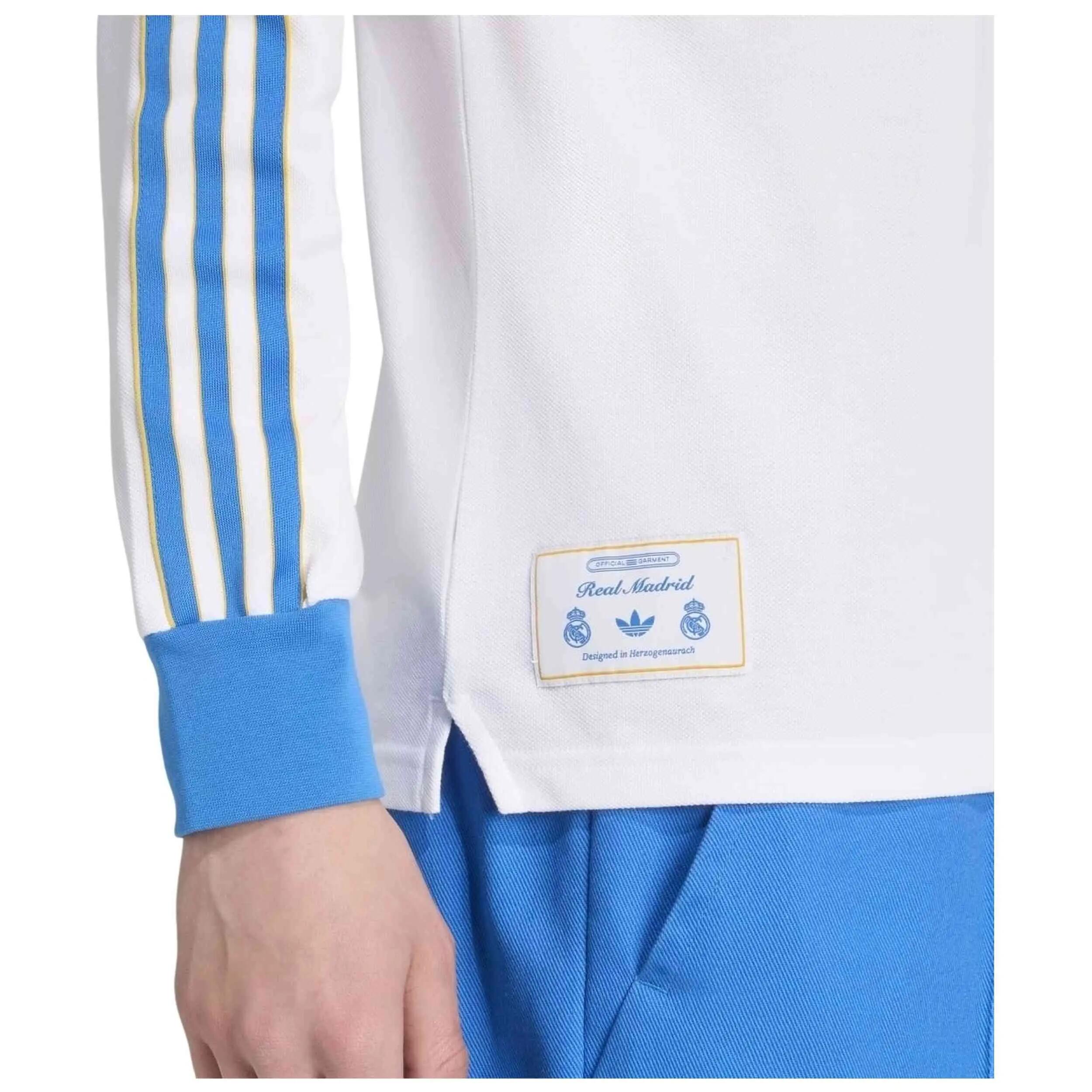 Lange mouw poloshirt Adidas model Real Madrid Terrace Icons voor mannen 4/5