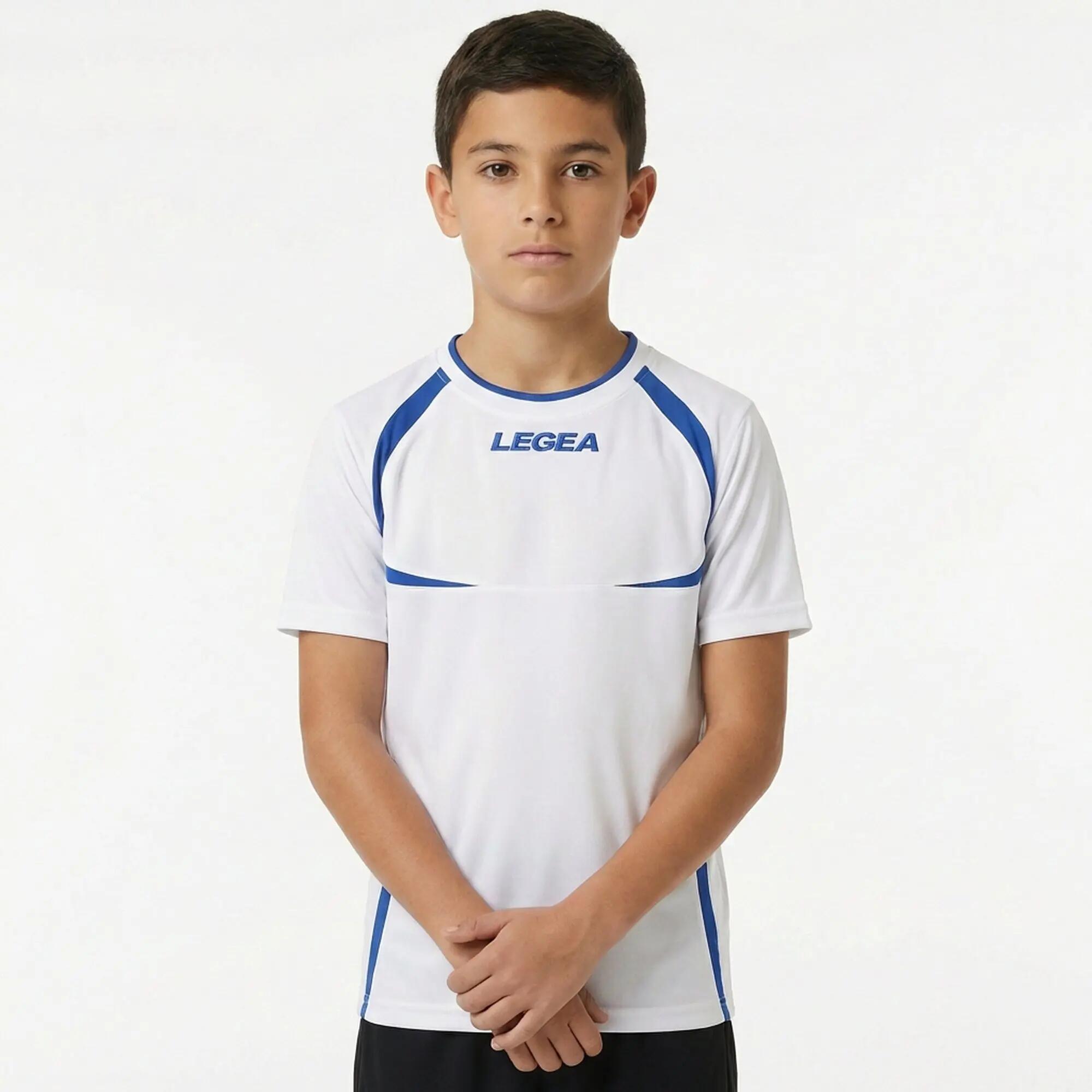 Lot de 10 maillots de football TAIPEI blanc-bleu ciel - taille 3XS (enfant) 5/8