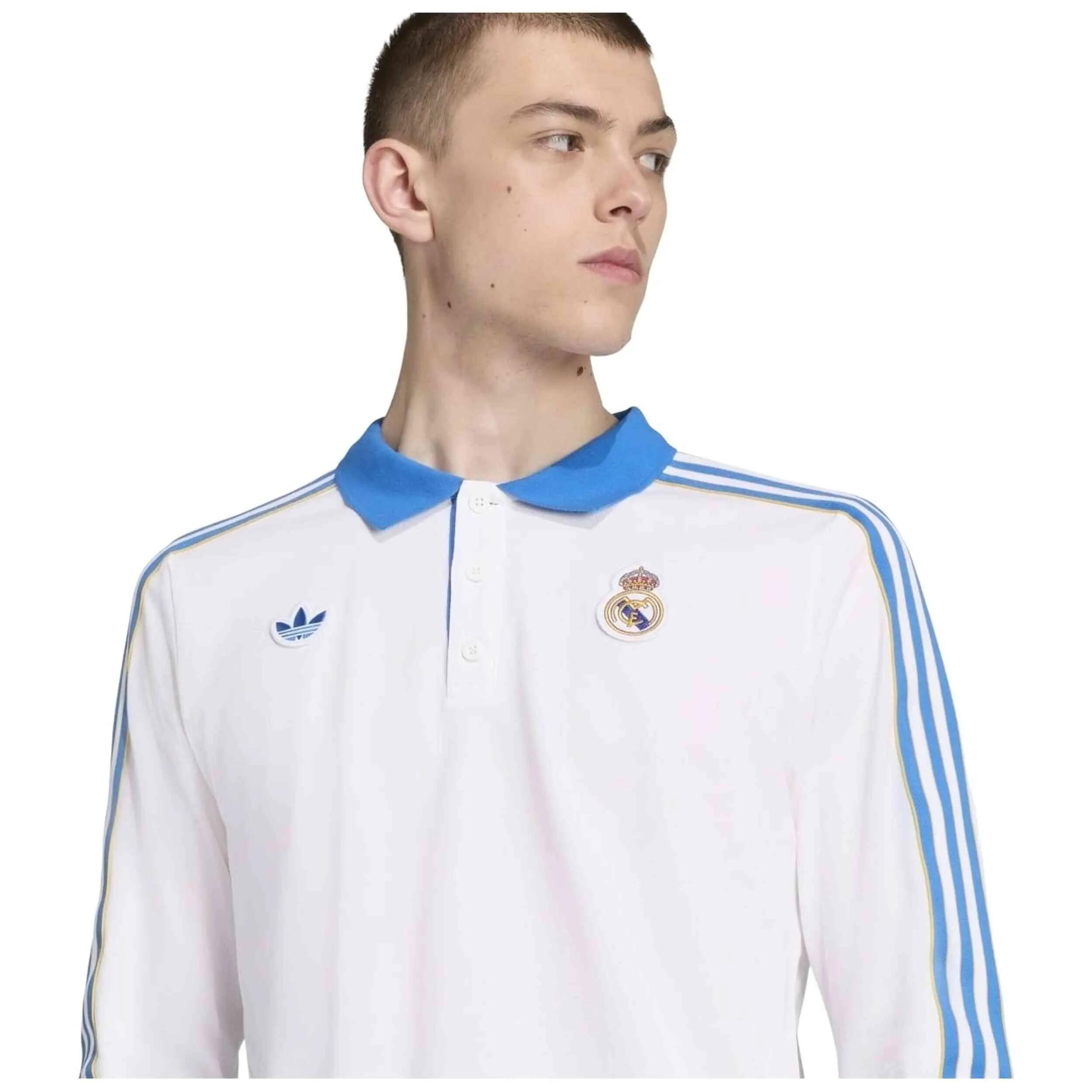 Lange mouw poloshirt Adidas model Real Madrid Terrace Icons voor mannen 3/5
