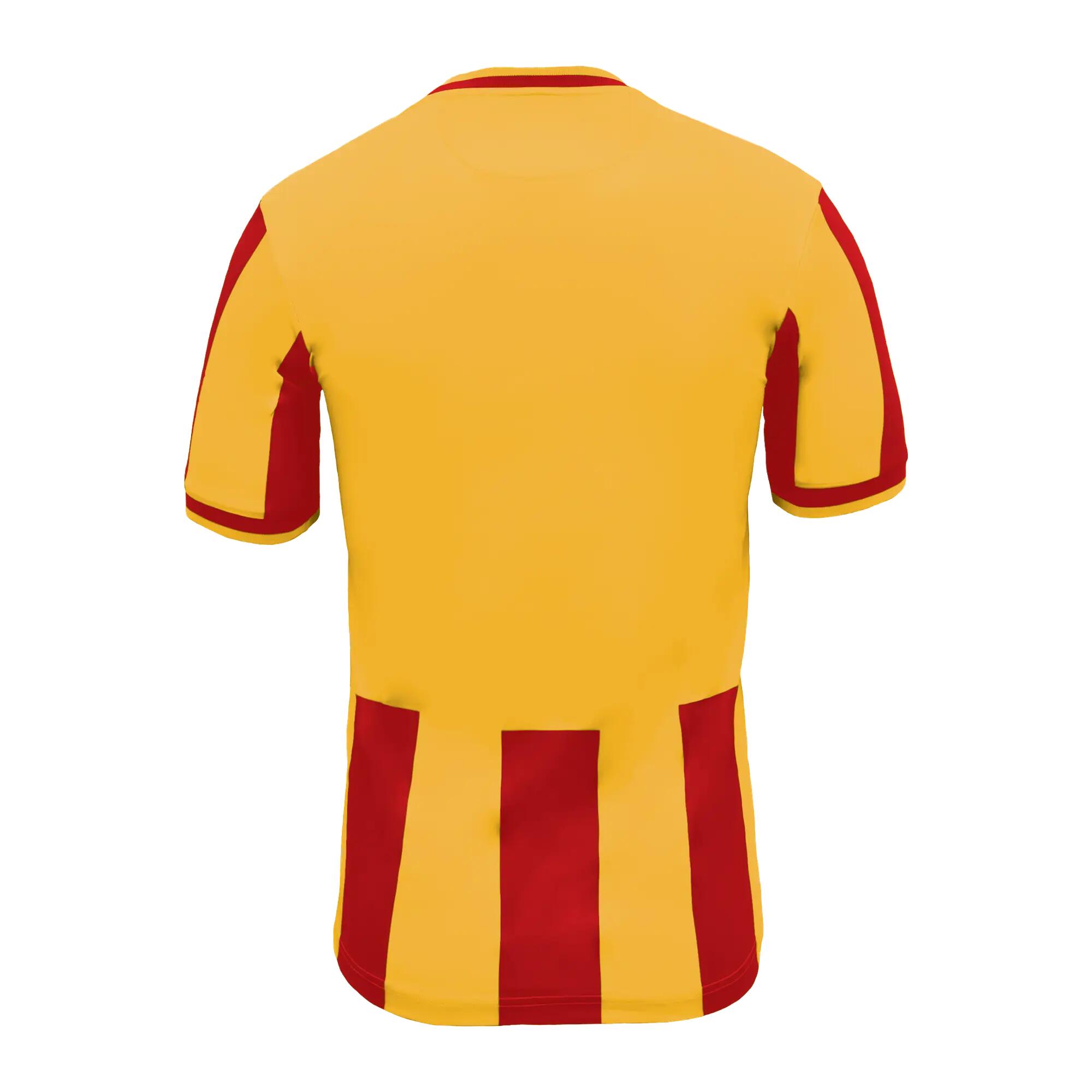10-Pack Football Shirts VALENCIA Short Sleeve Yellow-Red - Size S 3/6