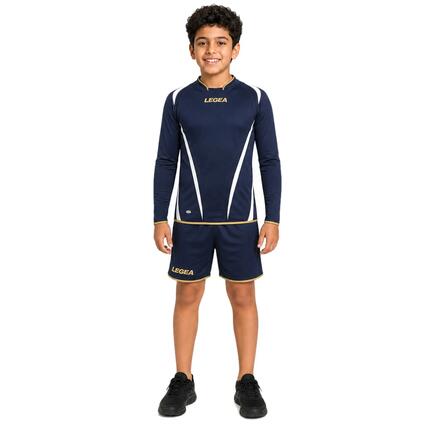 Kit de football COMPOSTELA x5 coloris blanc-argent (maillot + short) - taille S