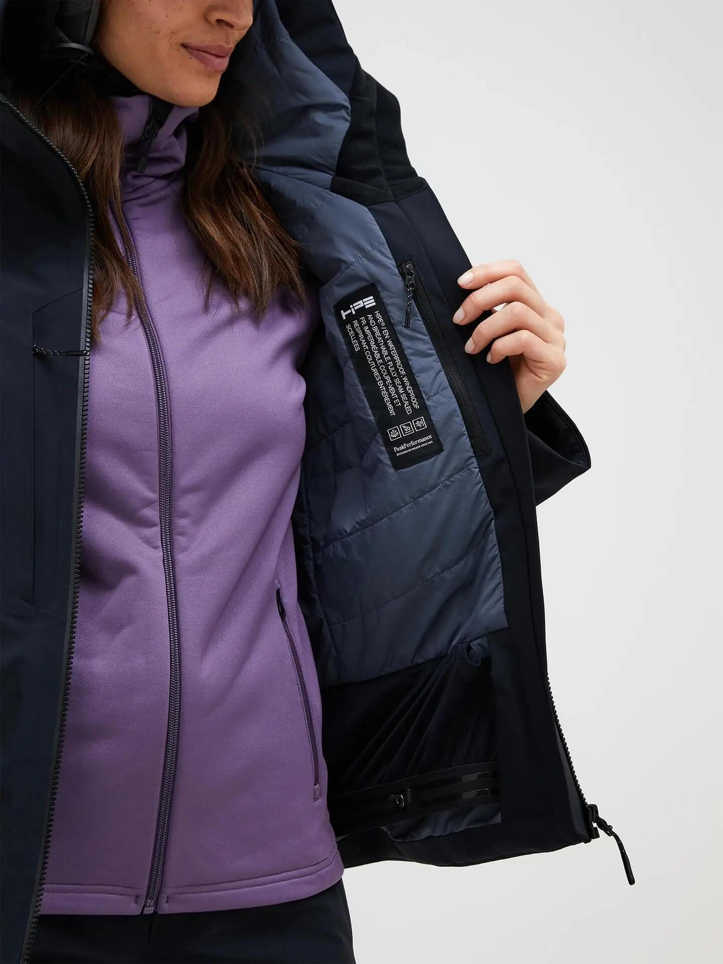 Chaqueta esquí - mujer - impermeable - Whitelight - negra 3/4