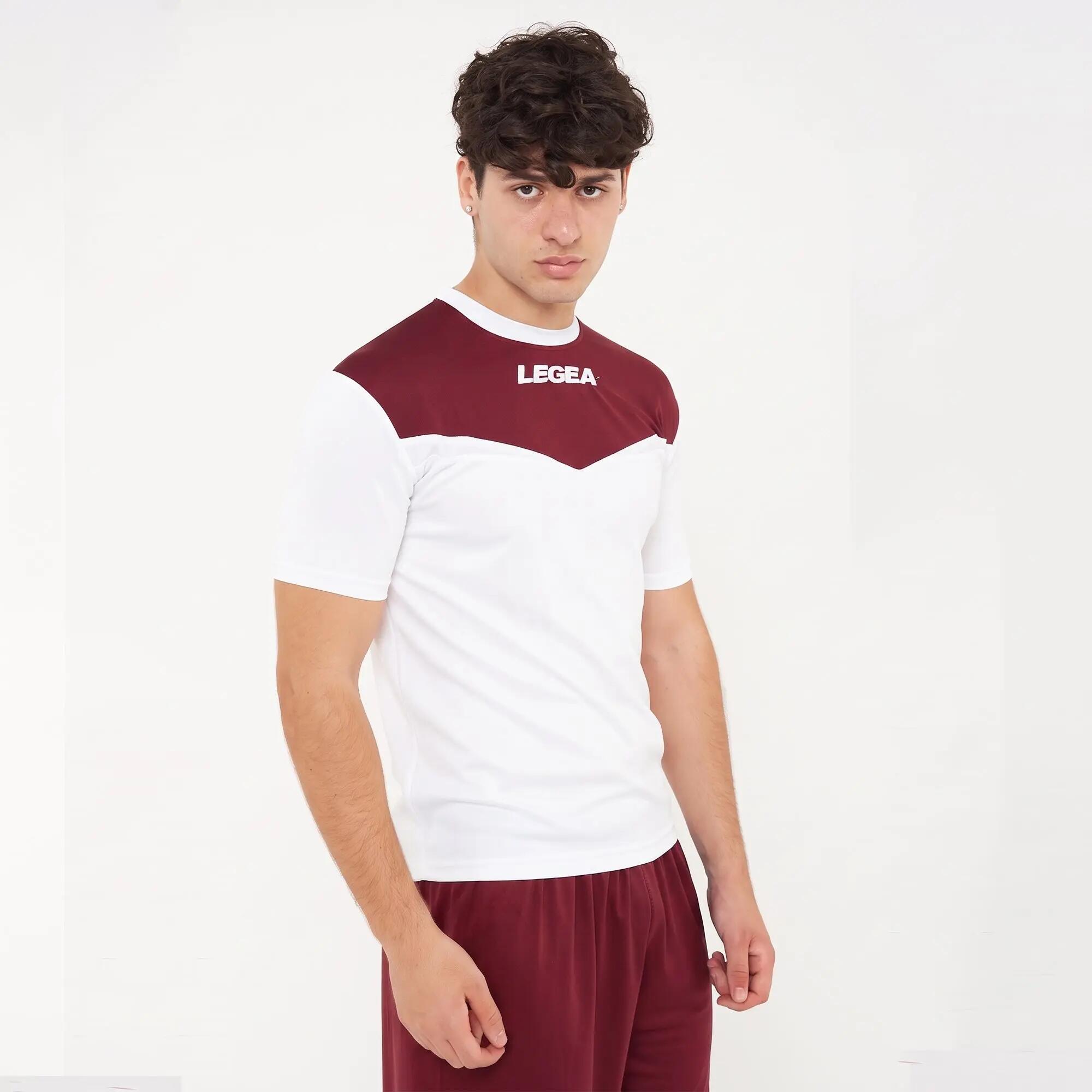10-Pack Football Shirts PRISTINA SPECIAL Short Sleeve White-Burgundy - Size XL 1/1