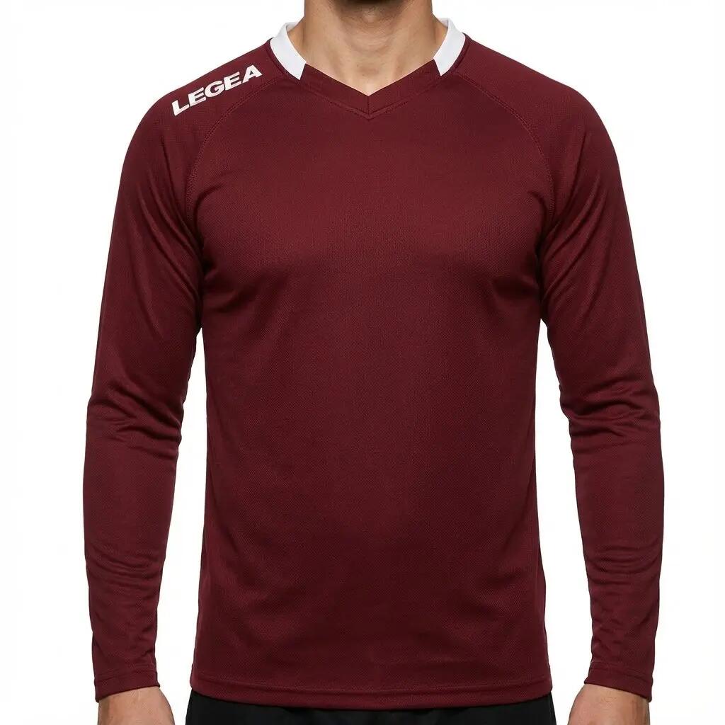 Lot de 5 maillots de football MONACO coloris bordeaux-blanc - taille 2XL 5/6