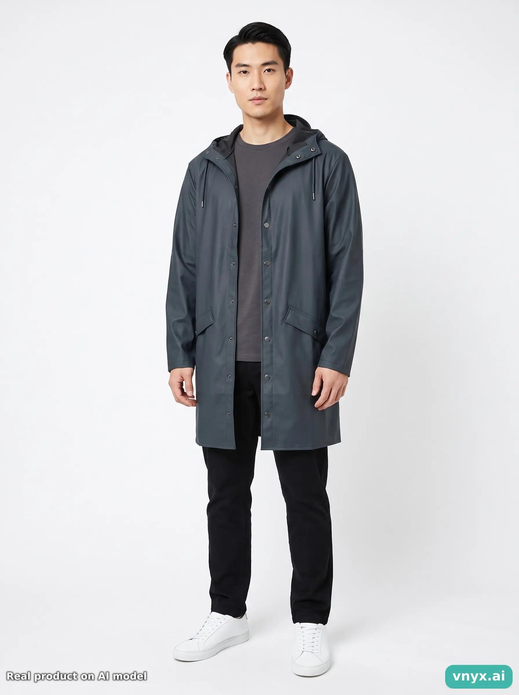 Second Life - RAINS Navy Outdoor Jacket Men 3/5