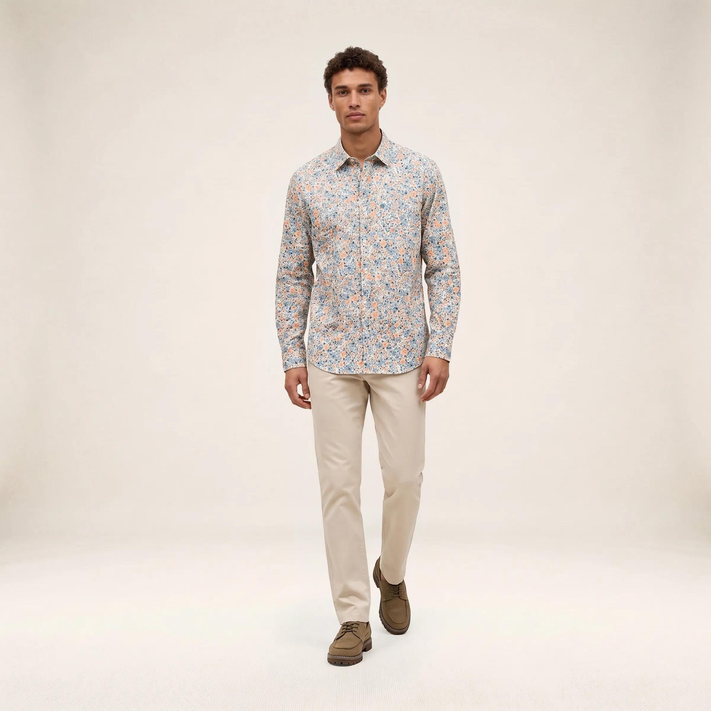 Camisa de manga larga de algodón con estampado floral 6/6