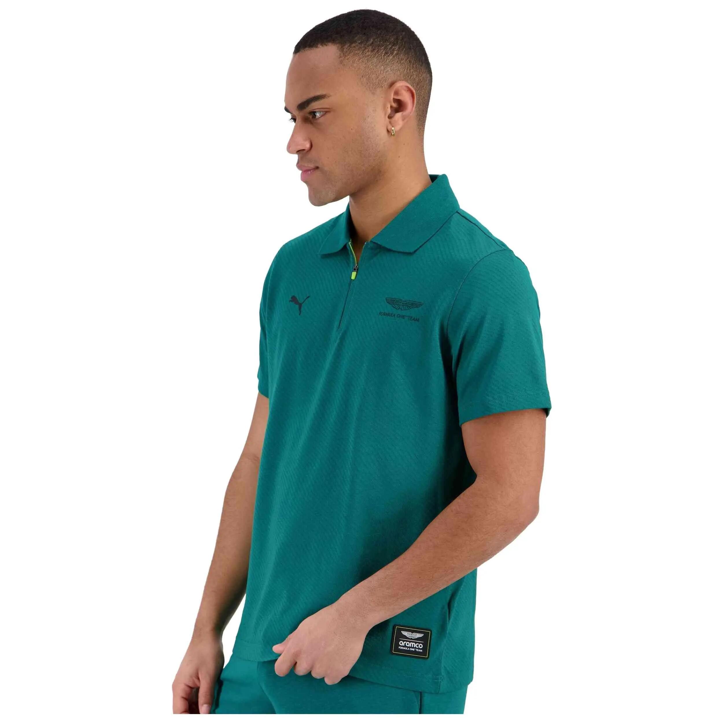 Kurzarm-polo Puma Modell Aston Martin Aramco F1 Team Jacquard "Green für männer 3/5