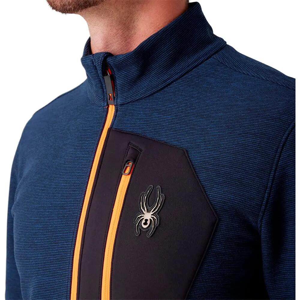 Polaire - Sportswear - Homme - SPYDER Bandit, demi-zip - Indigo chiné 3/3