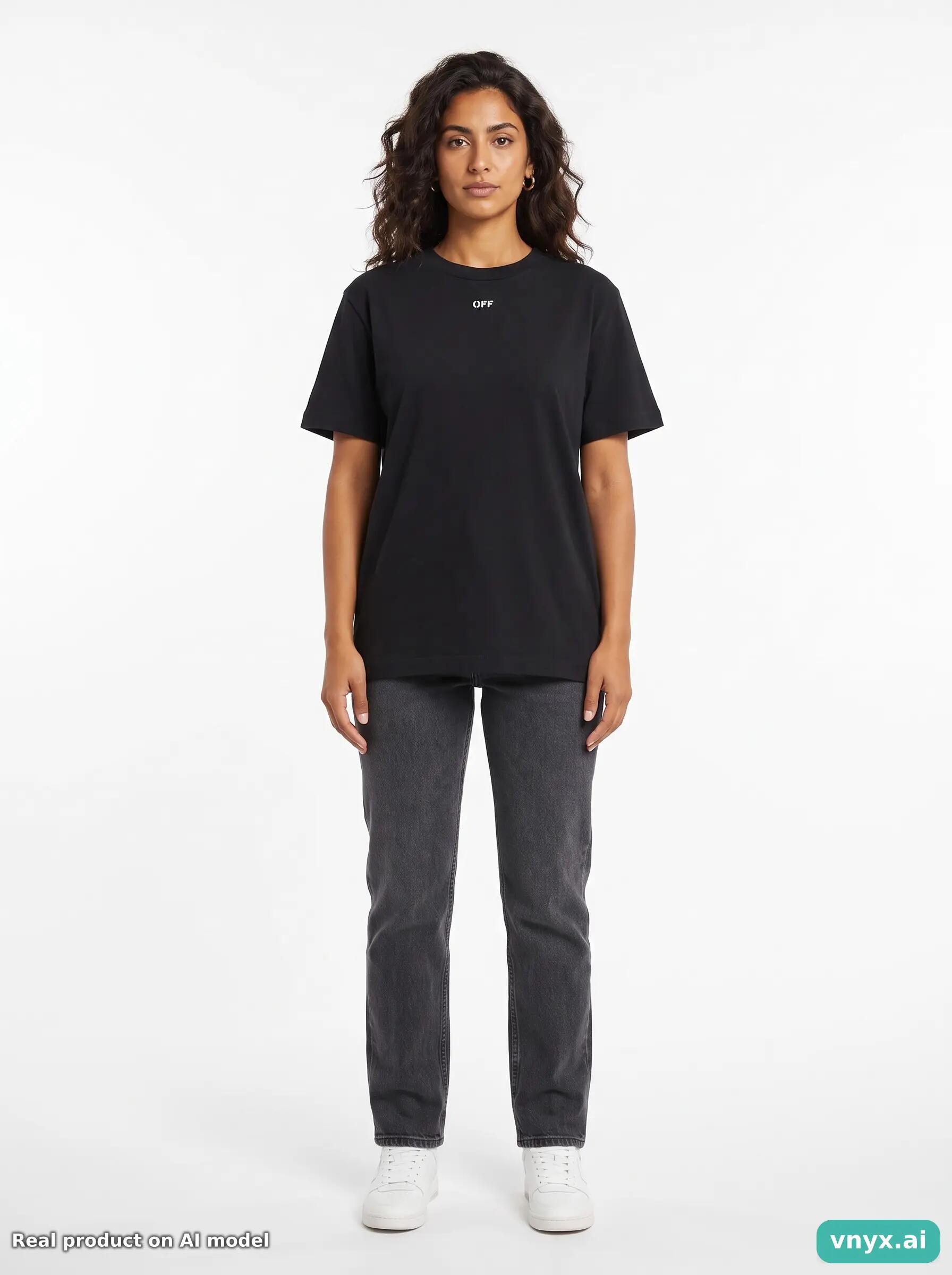 Second Life - Off-White T-Shirt in Black size W22 3/5