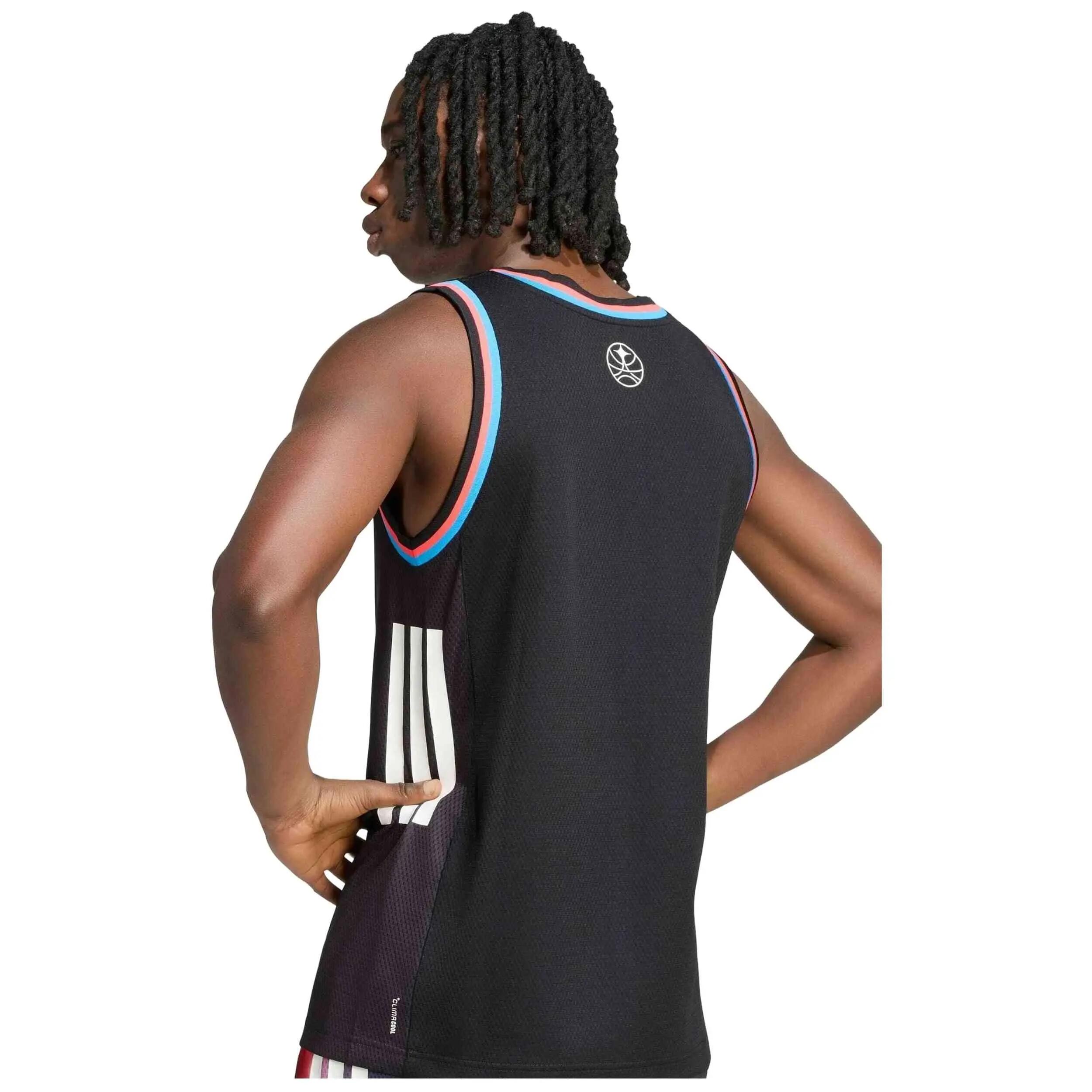 Basketbalshirt Adidas model Paris Basketball Home voor unisex 4/5