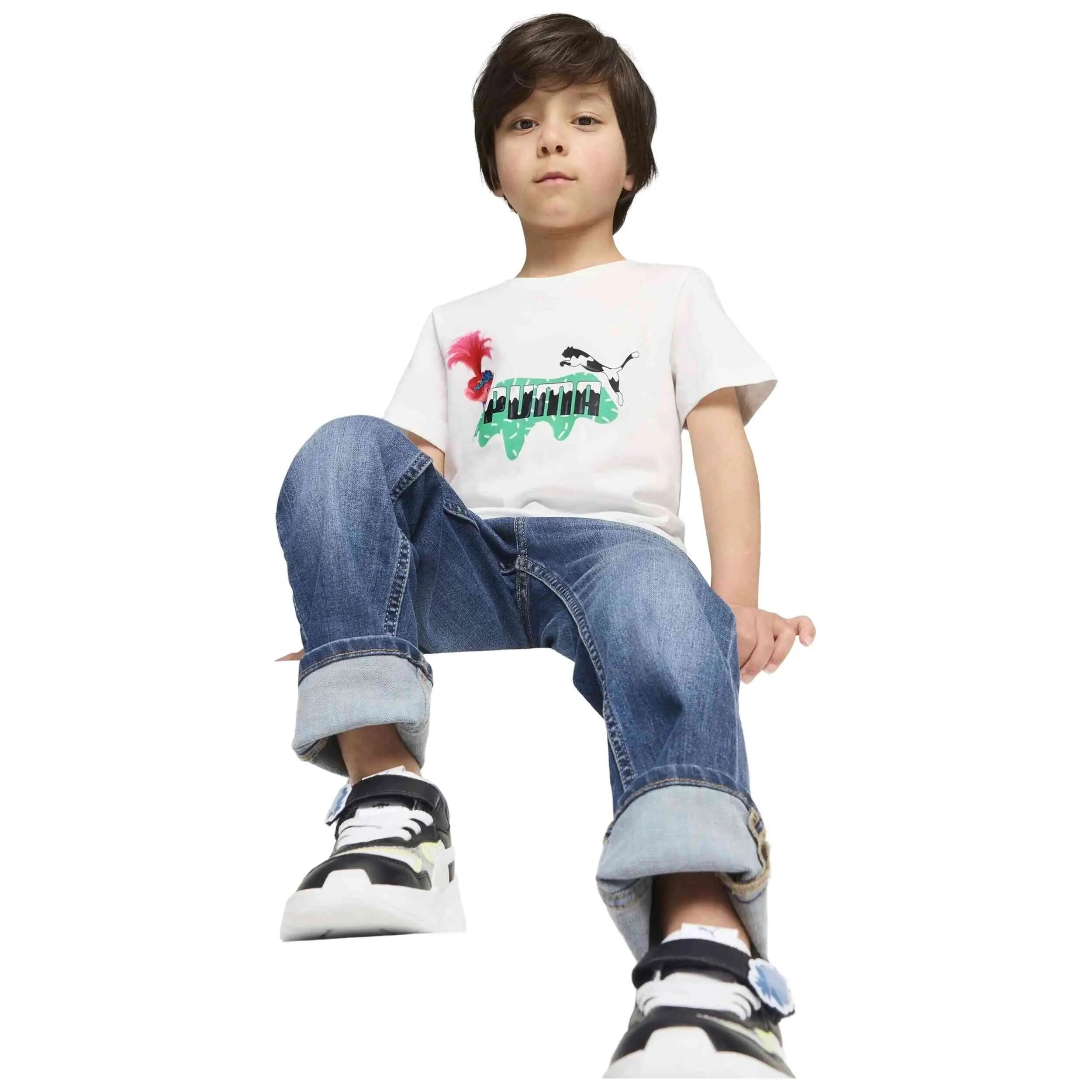 T-shirt Puma modelo 627376-02 para crianças unissex 5/5