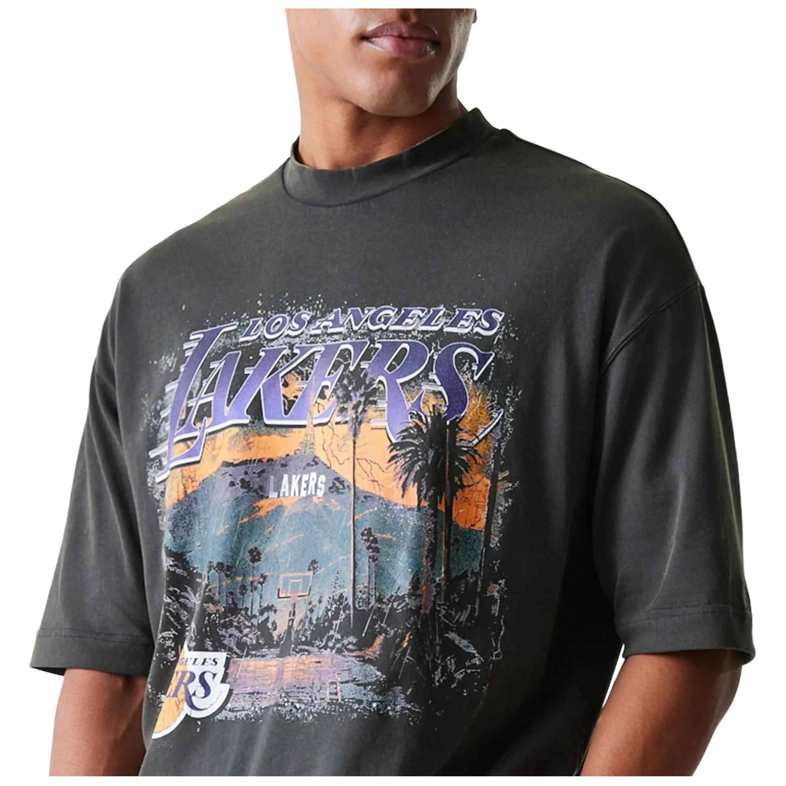 Basketbalshirt New Era model LA Lakers NBA voor unisex 5/5