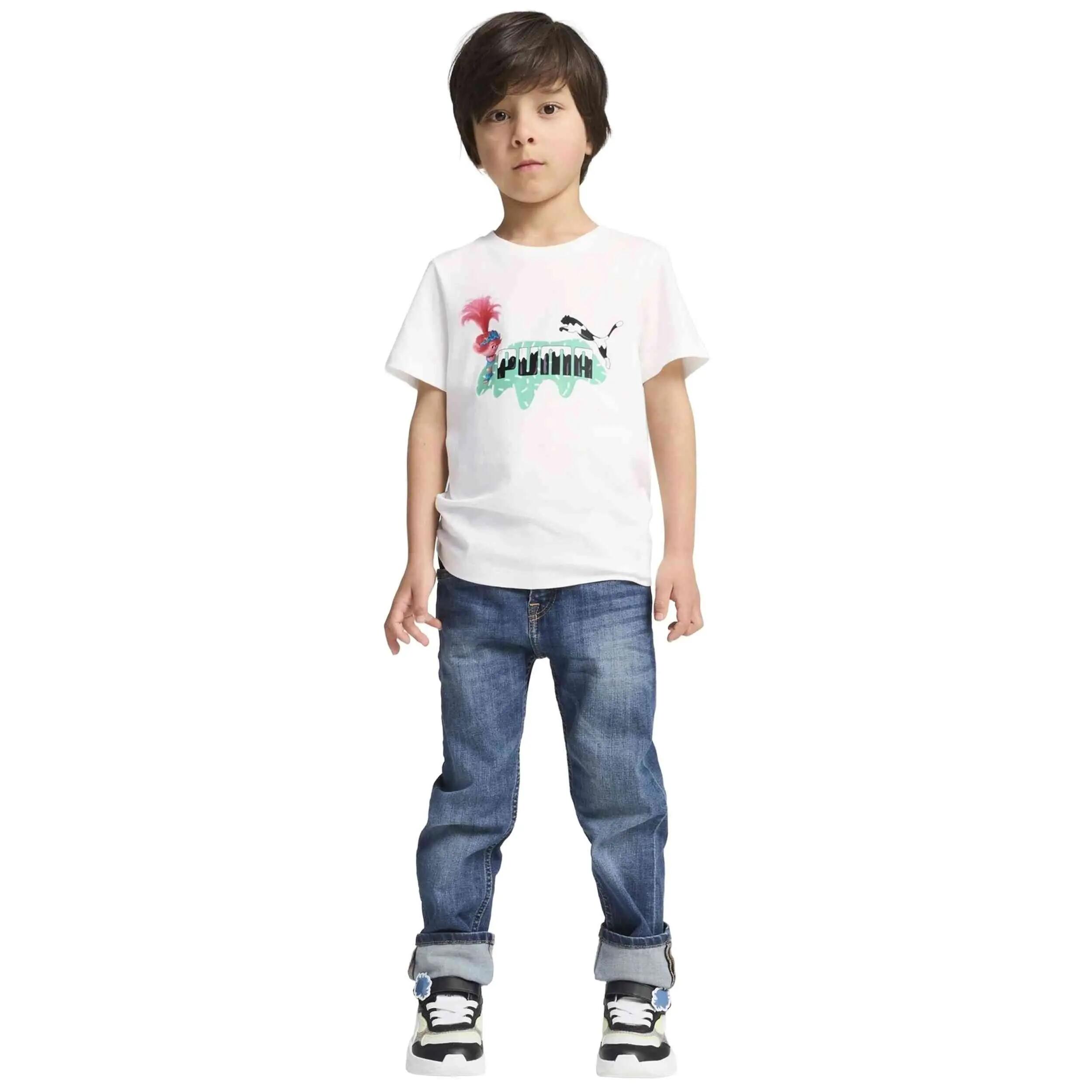 T-shirt Puma modelo 627376-02 para crianças unissex 4/5