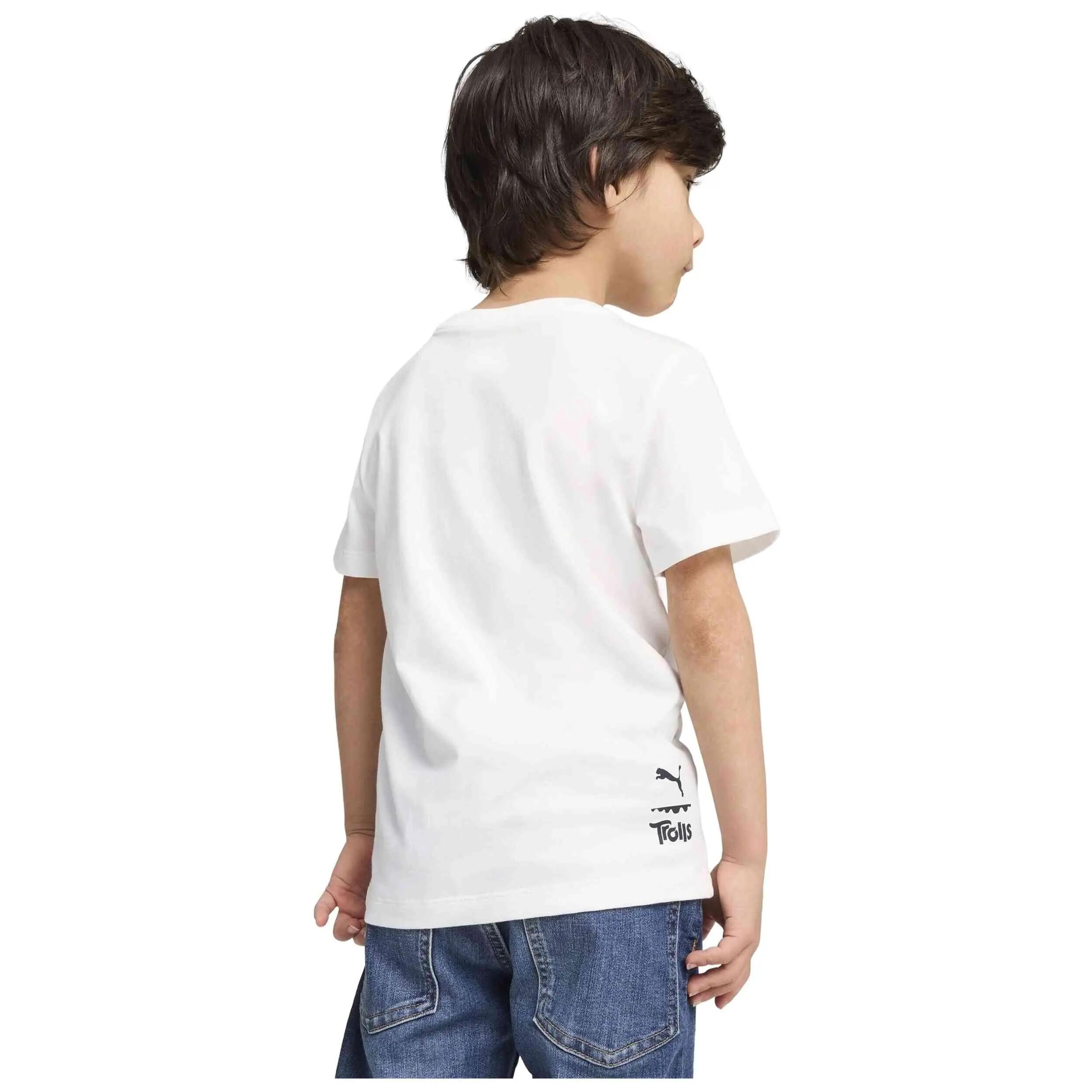 T-shirt Puma modelo 627376-02 para crianças unissex 3/5