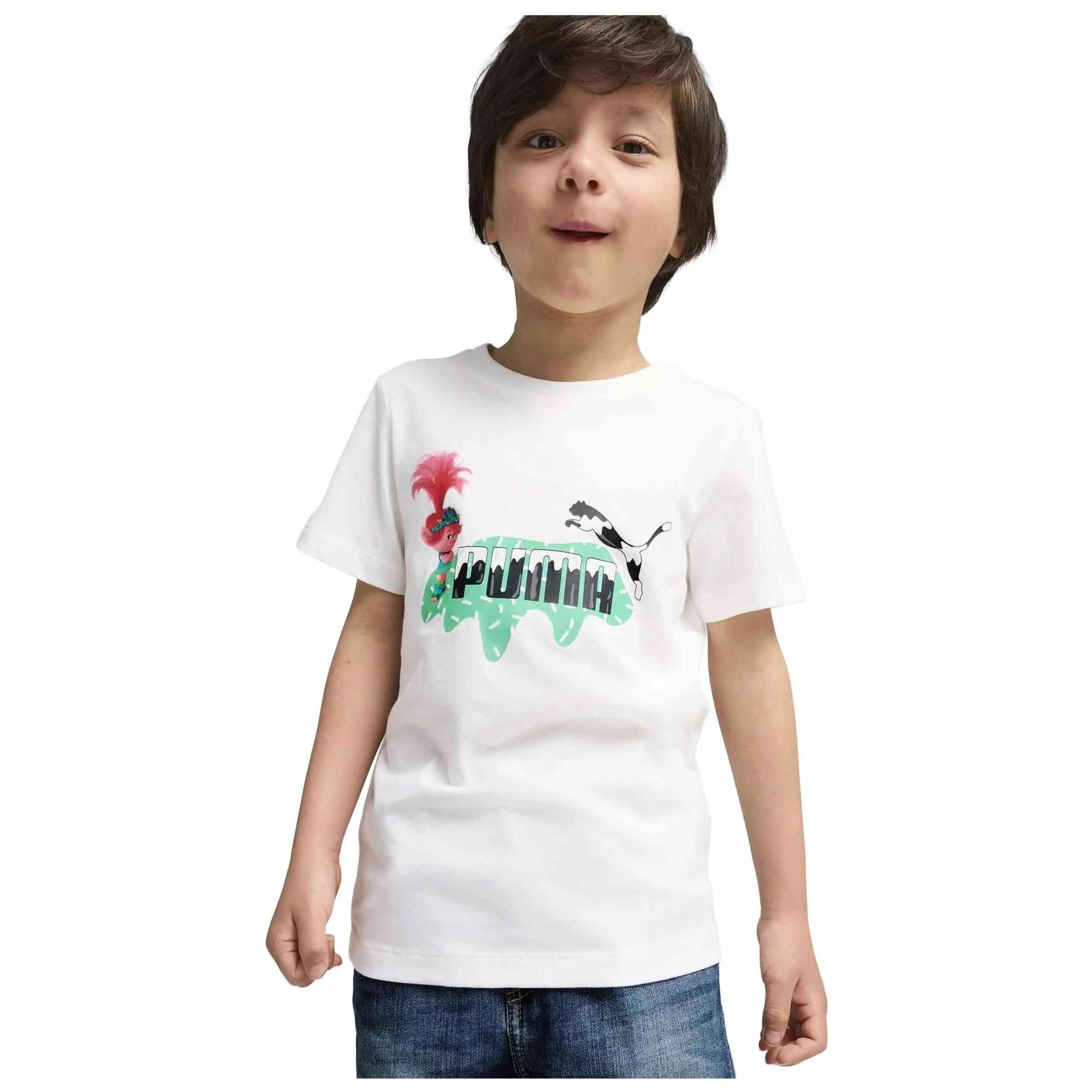 T-shirt Puma modelo 627376-02 para crianças unissex 2/5