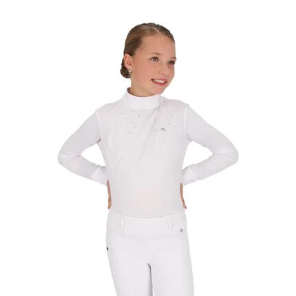 Polo de concours manches longues enfant QHP Amilara