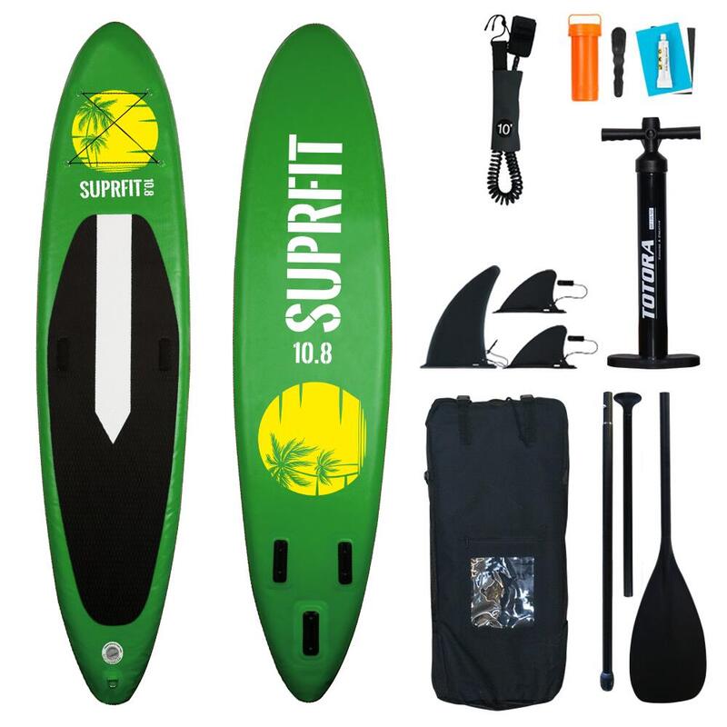 Suprfit Stand Up Paddle Board como tabla de SUP hinchable Set Halia Green