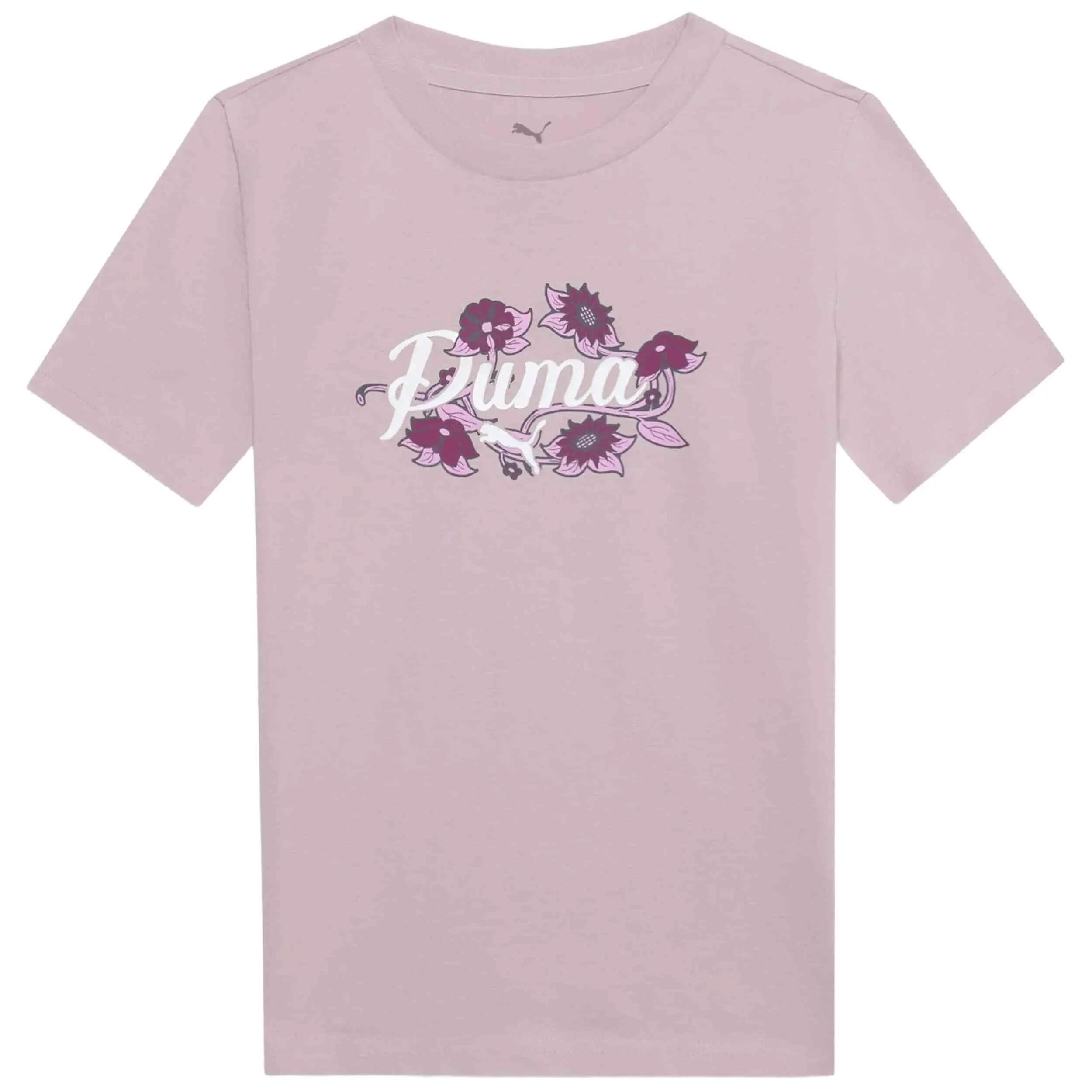 T-shirt Puma modelo Essentials Nature 2.0 Graphic "Misty Pink" para garotas 3/5