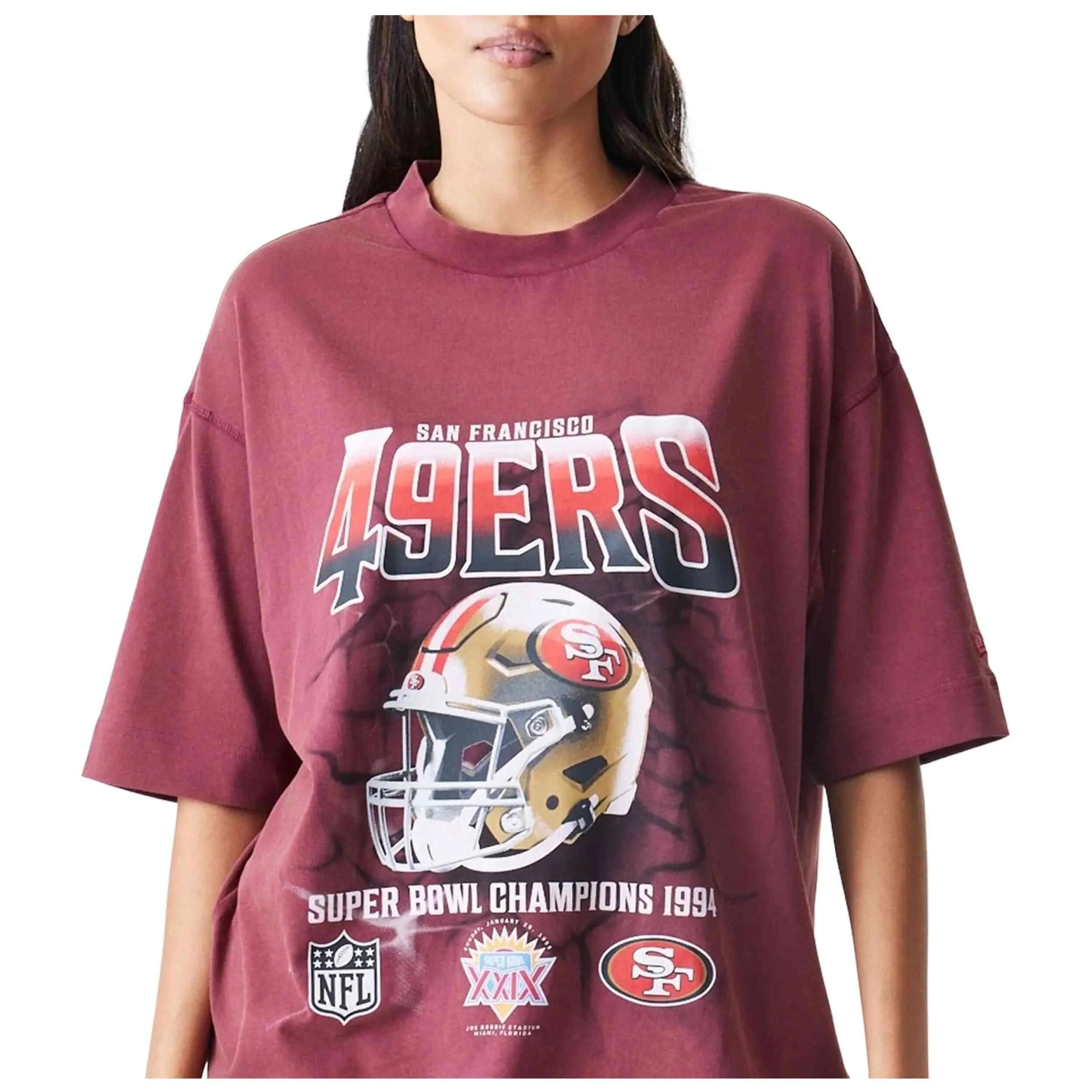 T-shirt New Era modelo San Francisco 49ers NFL Washed Boxy para homem 4/4