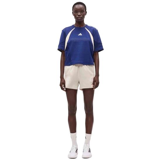 T-shirt Adidas modèle Hyperglam 3-Stripes Color Block "Dark Blue" pour femmes