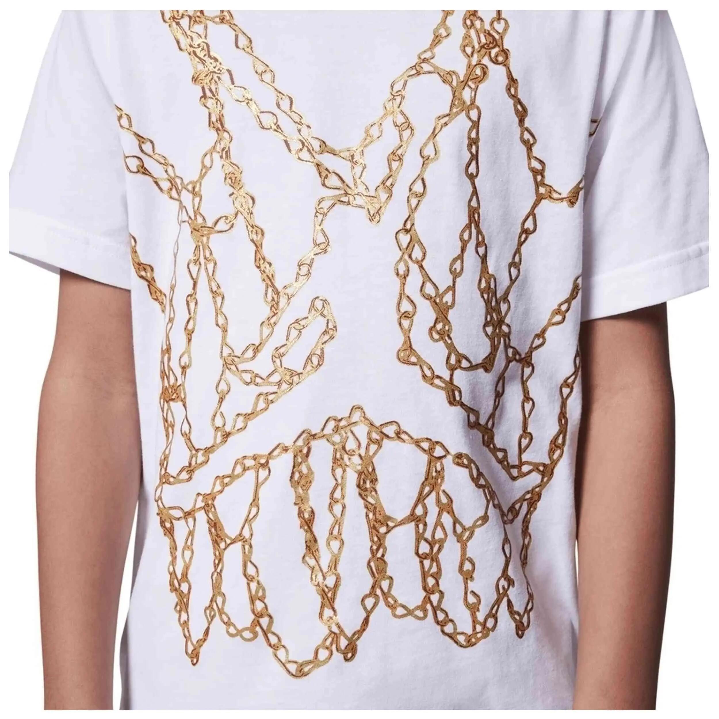 T-shirt met korte mouwen Jordan model Jumpman Chain "White" voor jongens 4/5