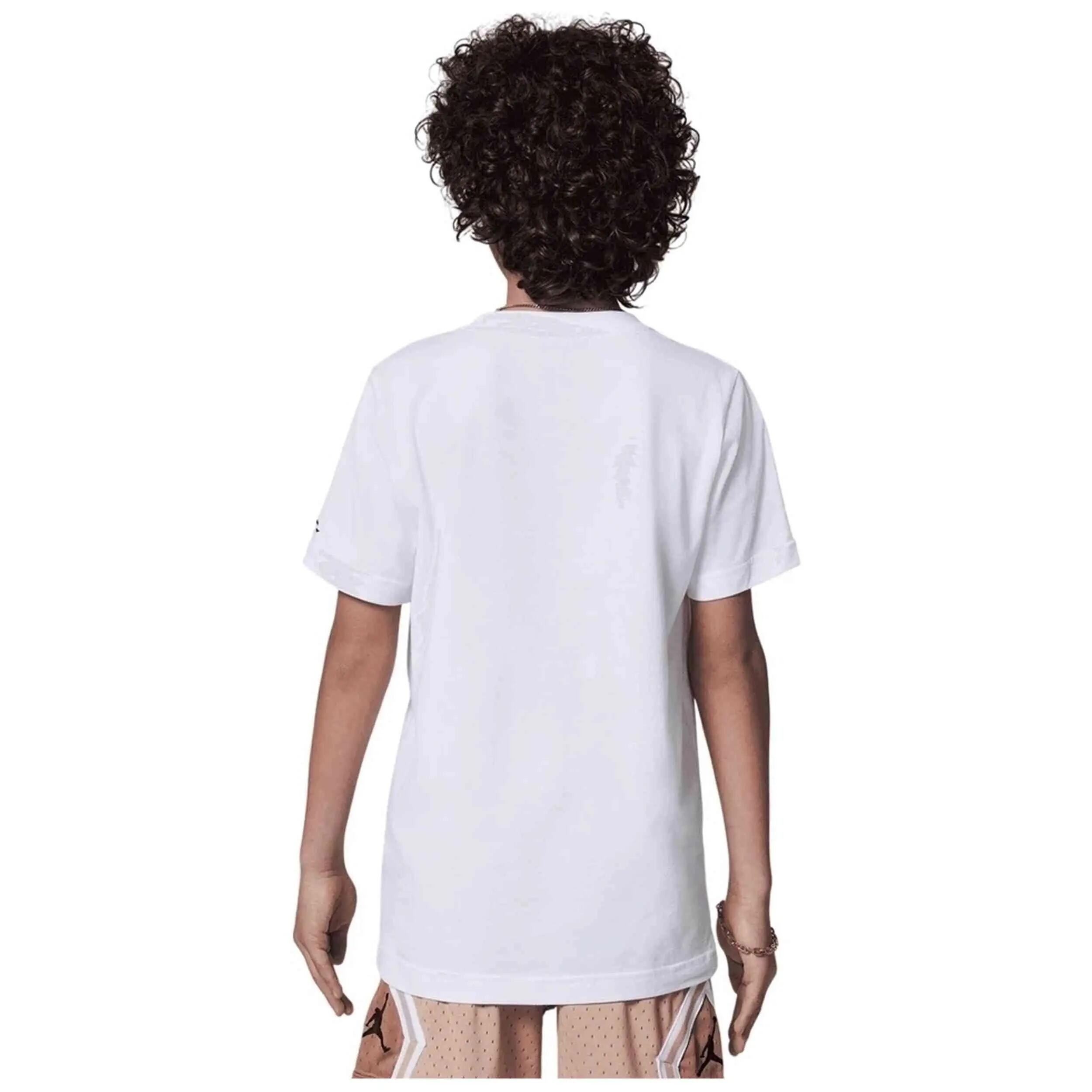 T-shirt met korte mouwen Jordan model Jumpman Chain "White" voor jongens 2/5