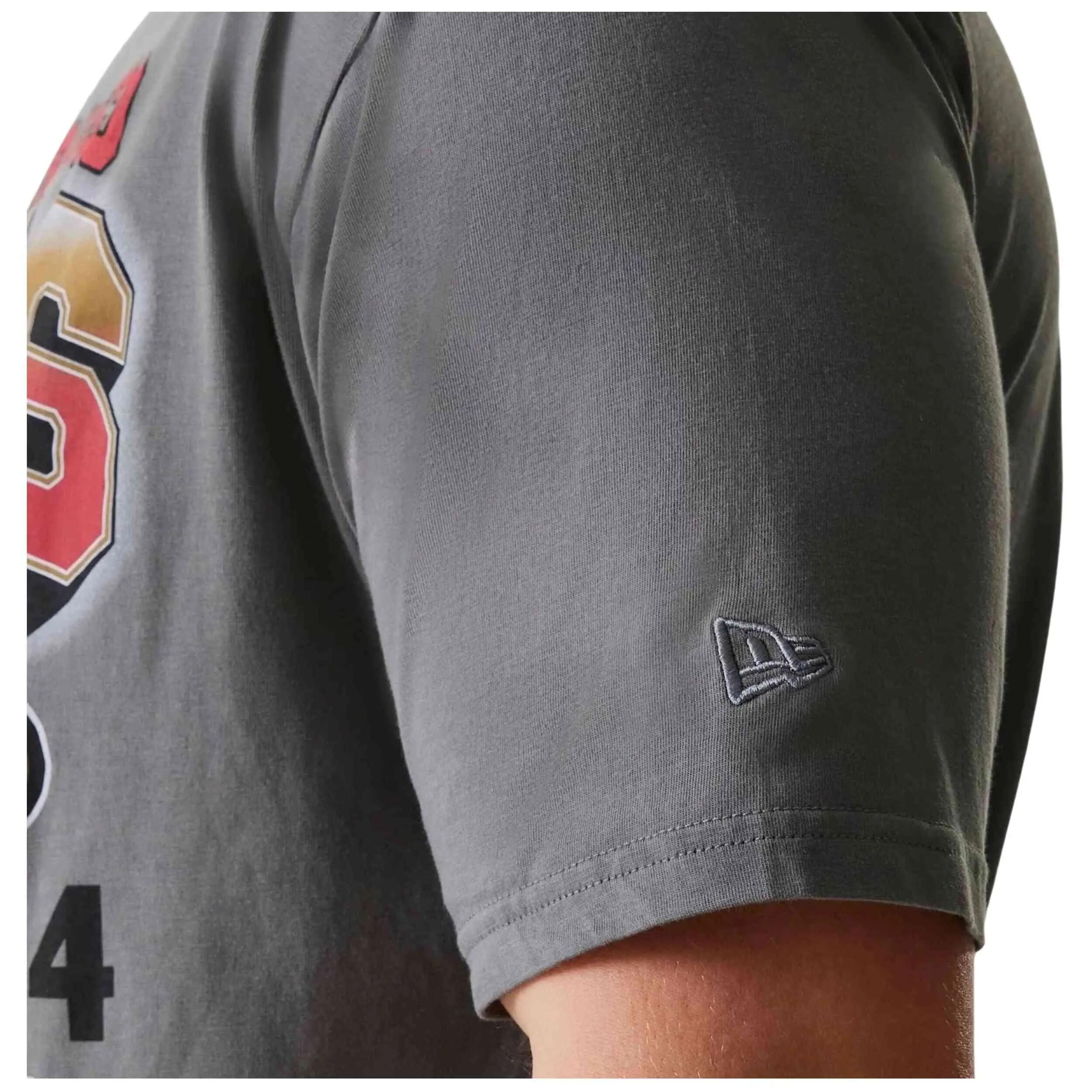 Maglia a maniche corte New Era modello San Francisco 49ers NFL Washed per uomini 4/4