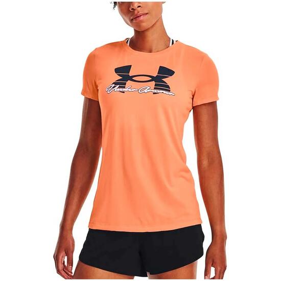 T-shirt Under Armour modèle UA Tech Solid Script pour femmes