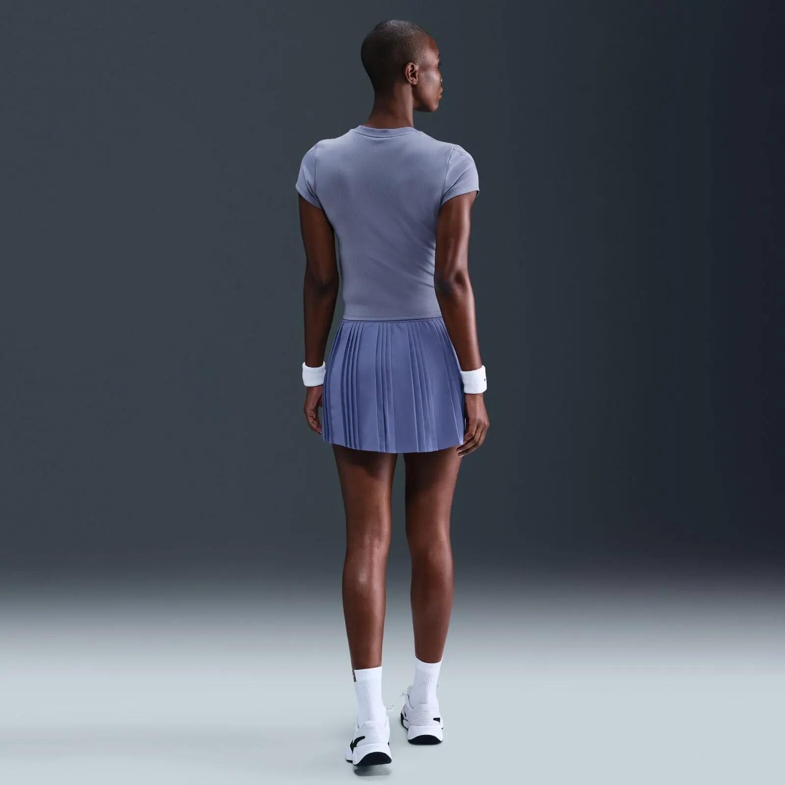 Haut - Tennis - Femme - Manches courtes, Dri-FIT - NikeCourt Advantage - Bleu 3/4