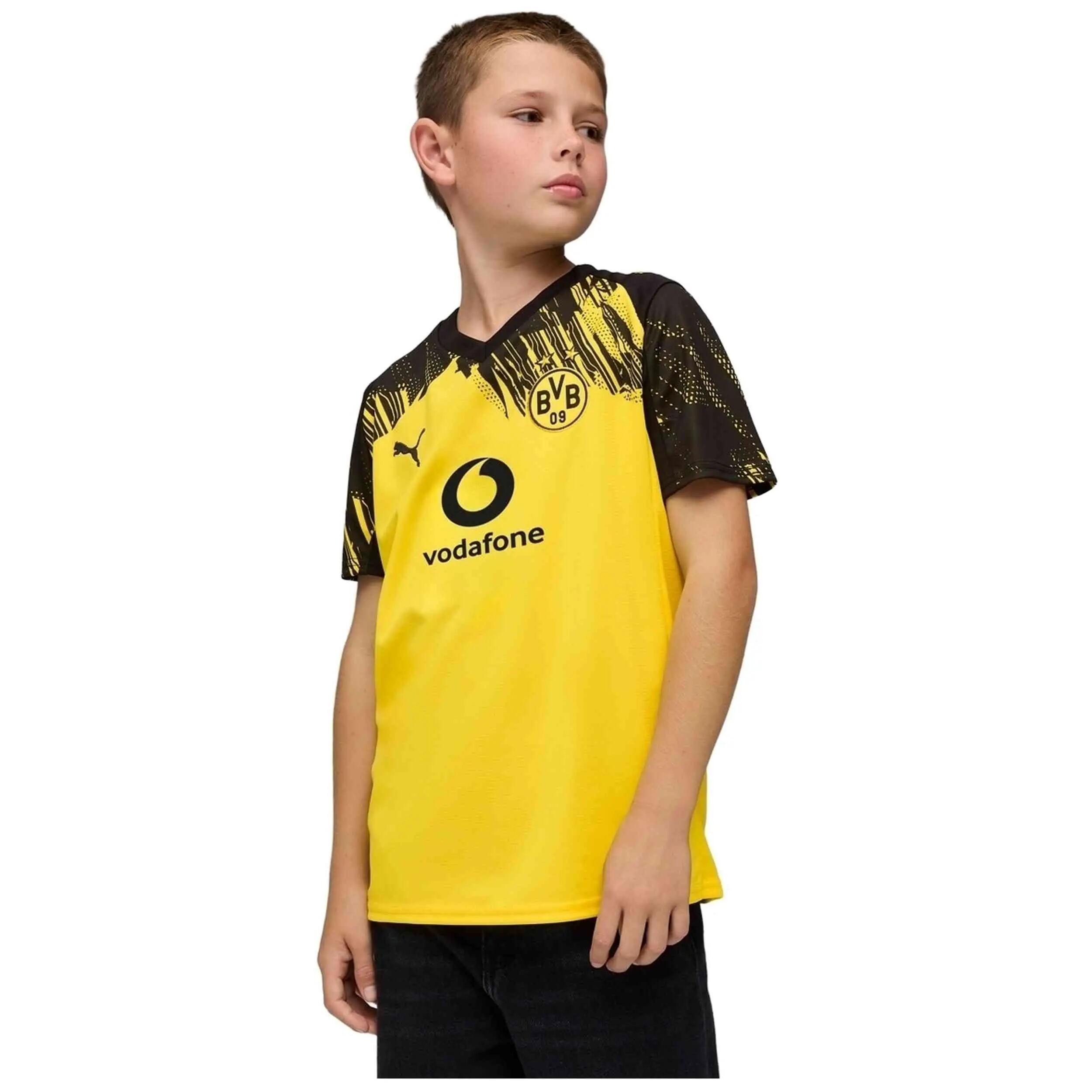 T-shirt junior PUMA BVB Borussia Dortmund Réplica Domicile Jaune 3/5